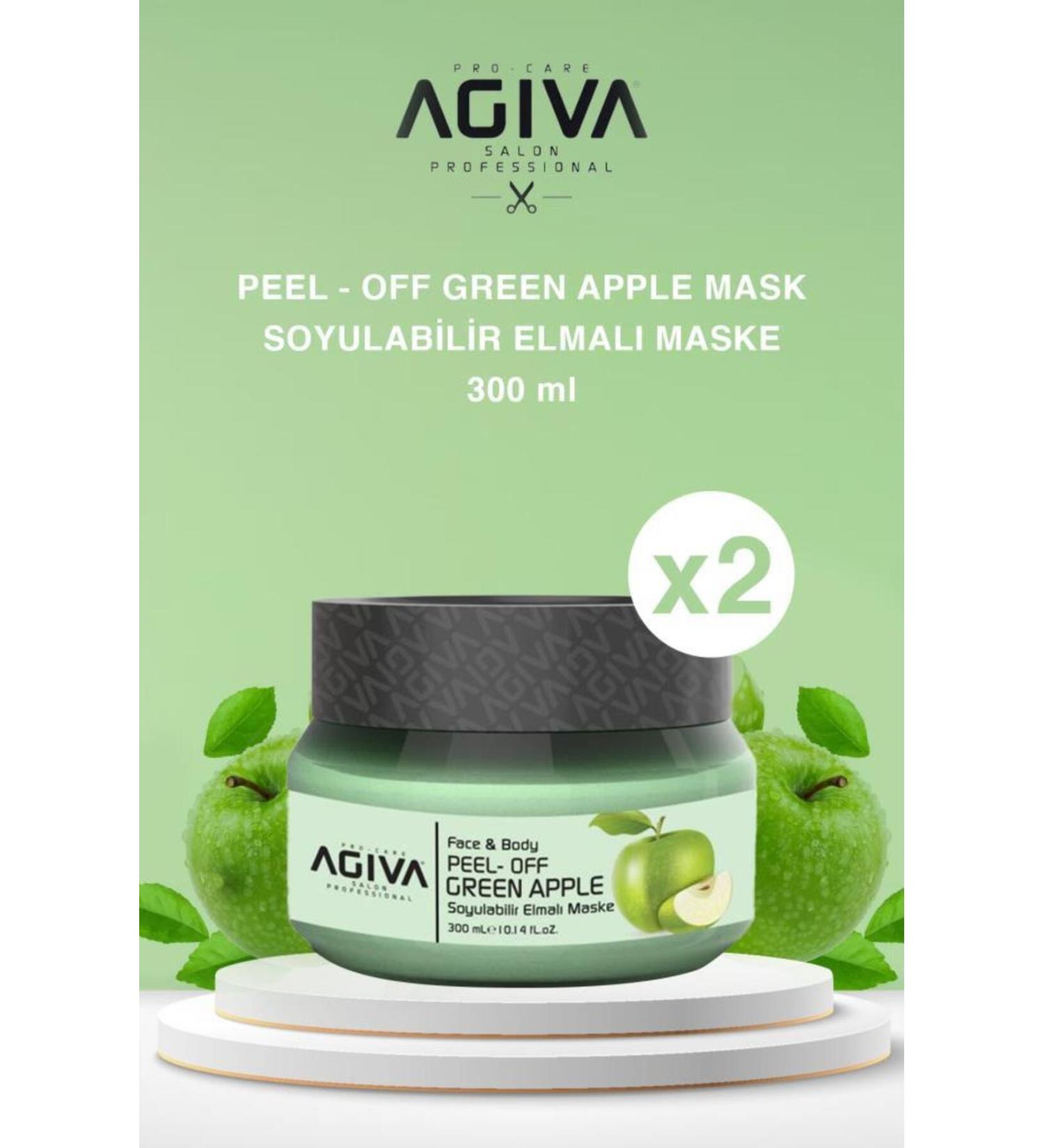 Agiva Green Apple Face-Body Peeling 250ml X2