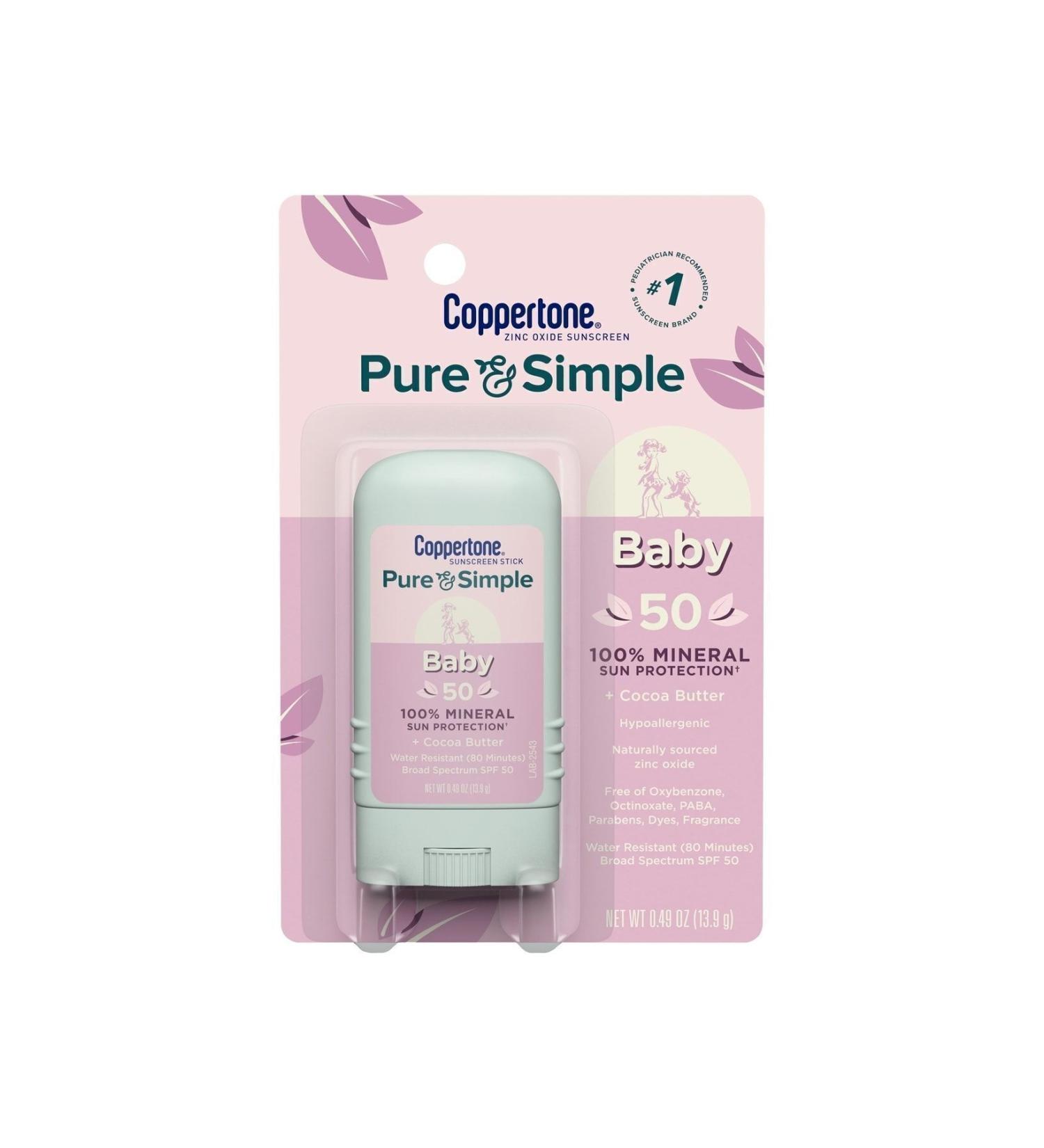 Coppertone Pure & Simple Baby 50 Factor Stick 13.9 Gr. - Buy Online on GoSupps.com