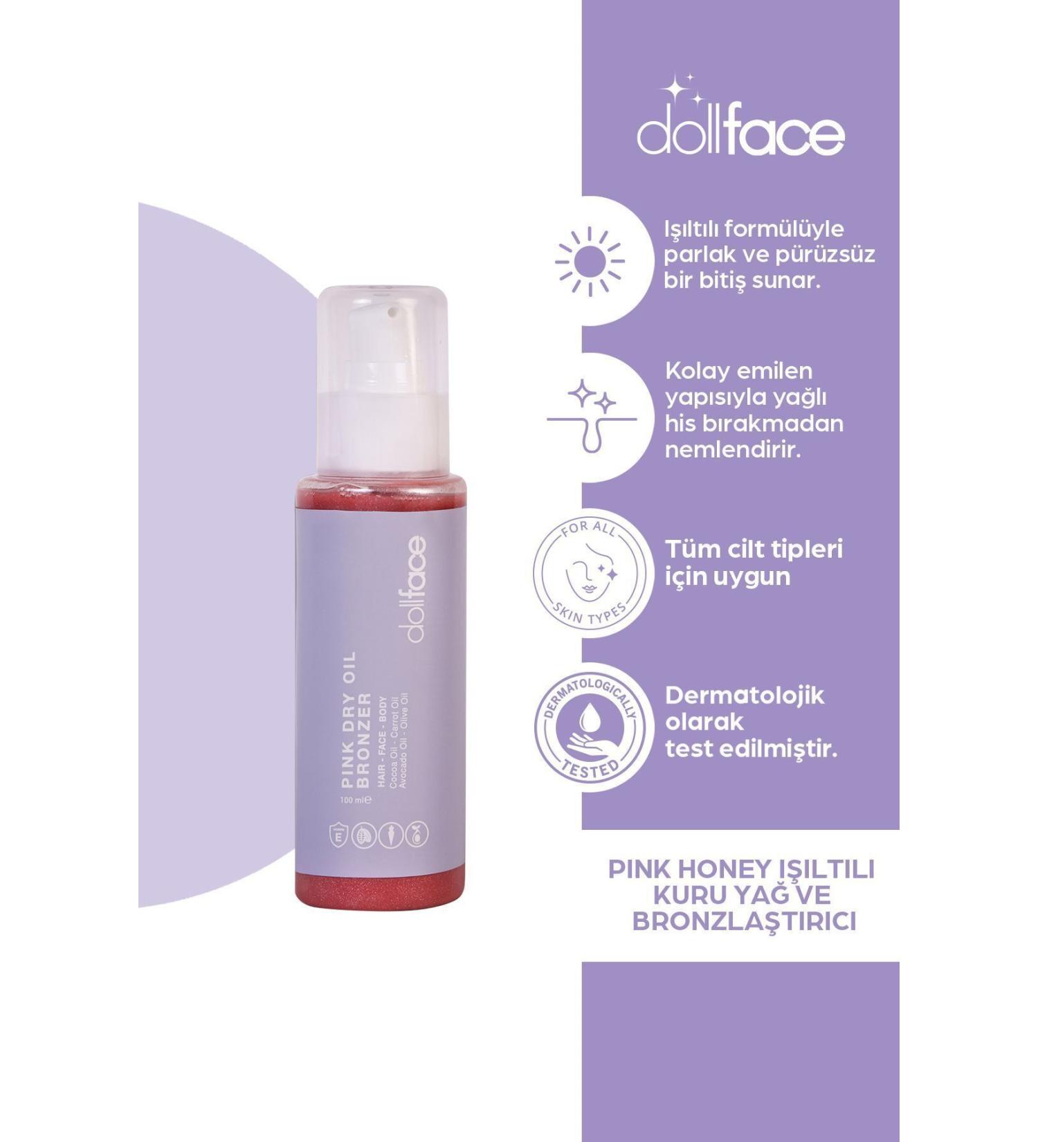 dollface Pink Honey Shimmering Dry Oil and Bronzer - Buy Online on GoSupps.com