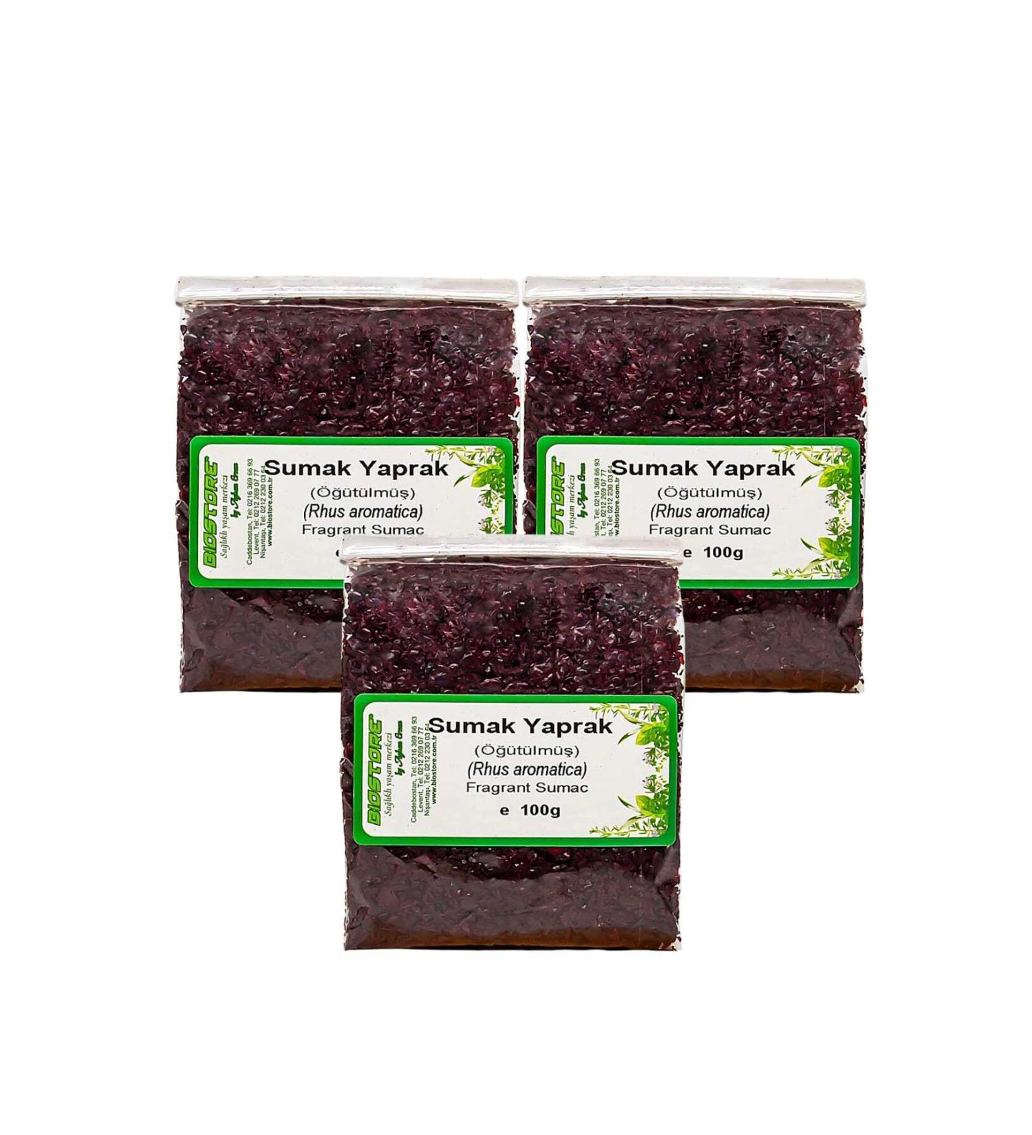 Biostore Ground Sumac Leaves 100 Gx3 Pieces
