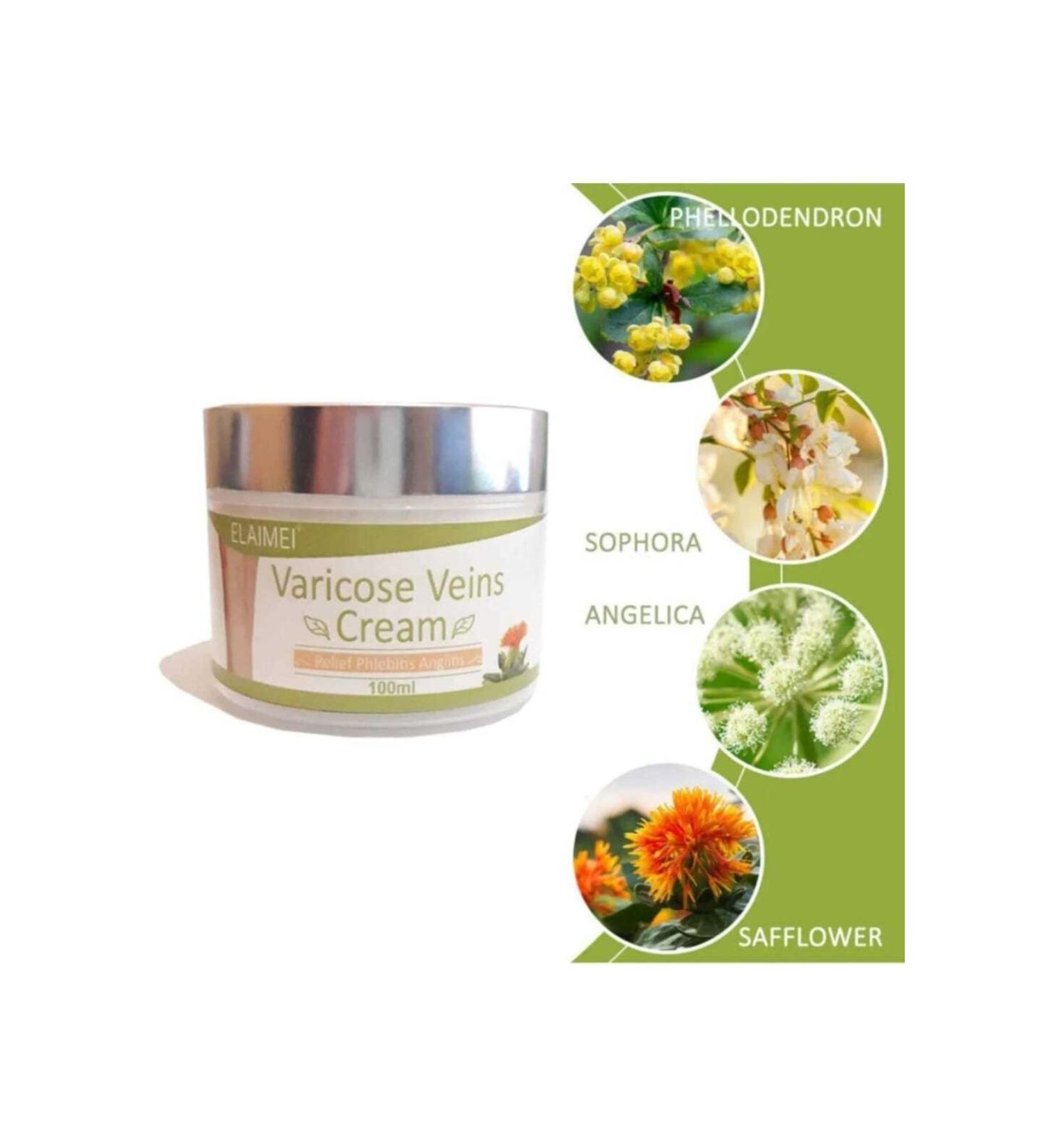 ELAIMEI Elamei Spider Varicose Veins Cream Varicose Cellulite Knee Leg Care Cream 2 Pieces - 100 Ml - Buy Online on GoSupps.com