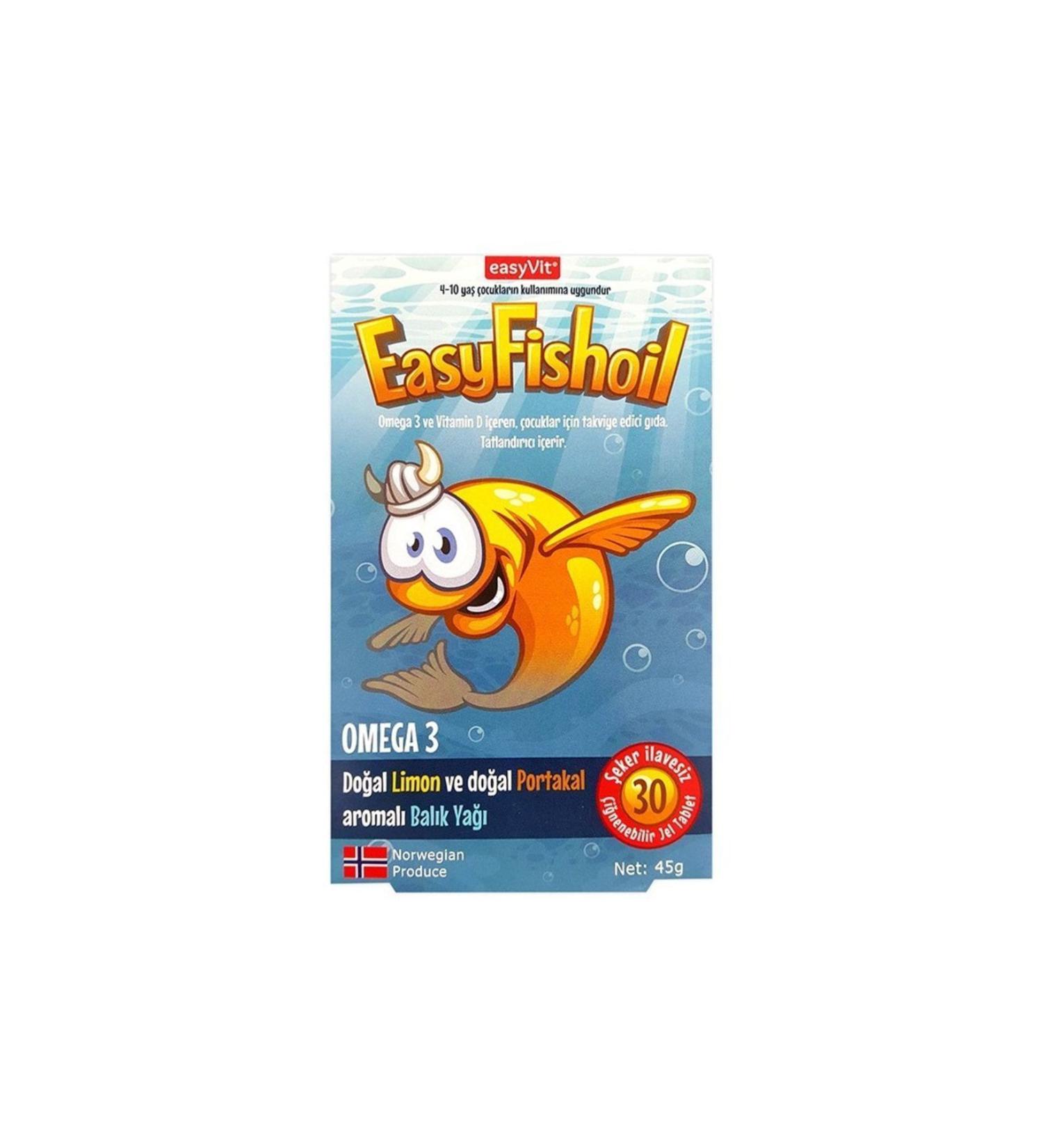 EASYVIT Easyfish Oil Omega 3 Children Chewable 30 Gel Tablets