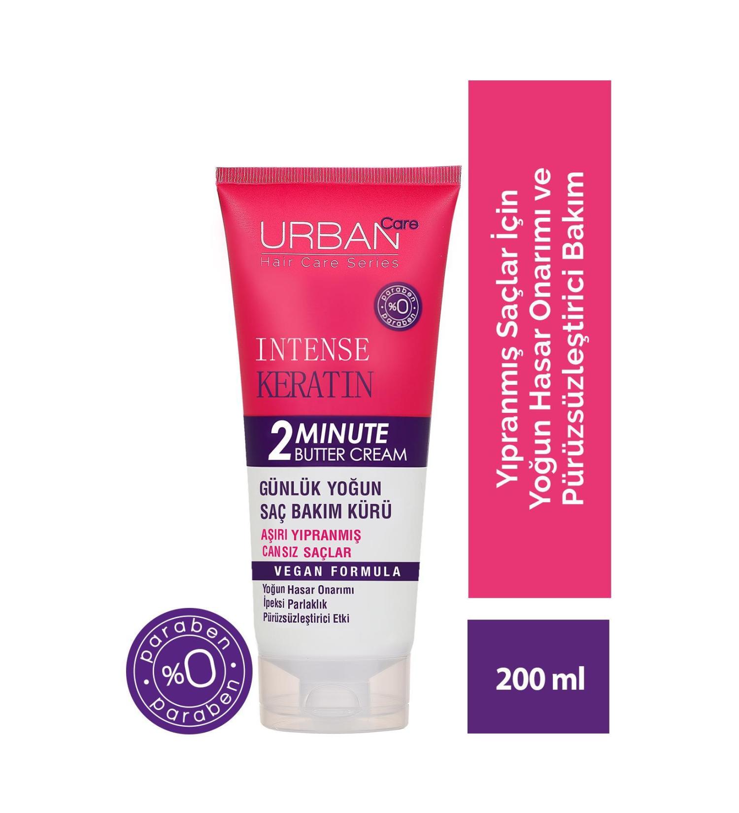 Urban Care Intense Keratin Daily Intensive Hair Care Mask for Extremely Damaged Hair-200ml-vegan - Buy Online on GoSupps.com