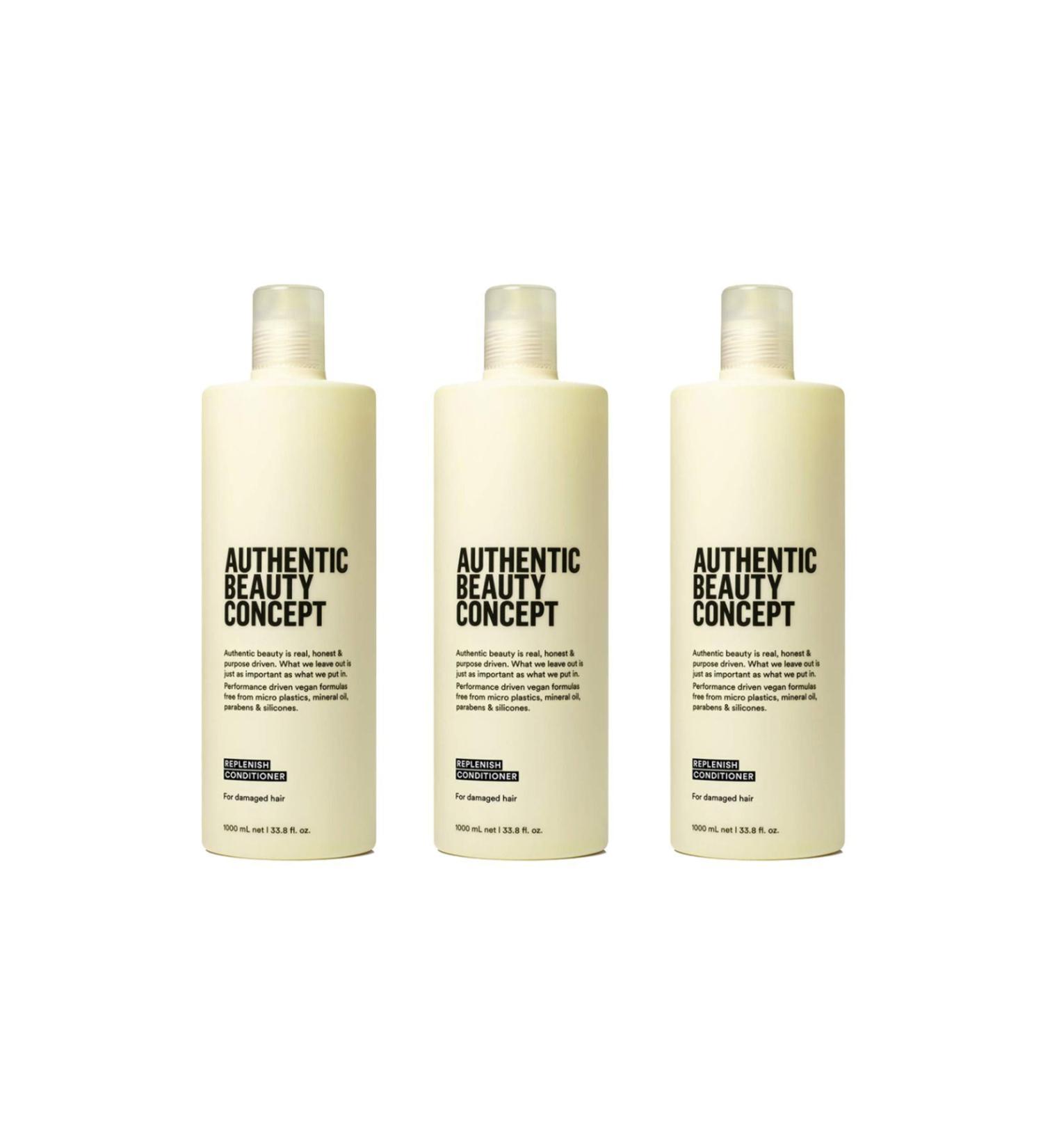 Authentic Beauty Concept Economic 3 PCS Replenish Hair Conditioner 1000 ML- Pump Gift 0 Original