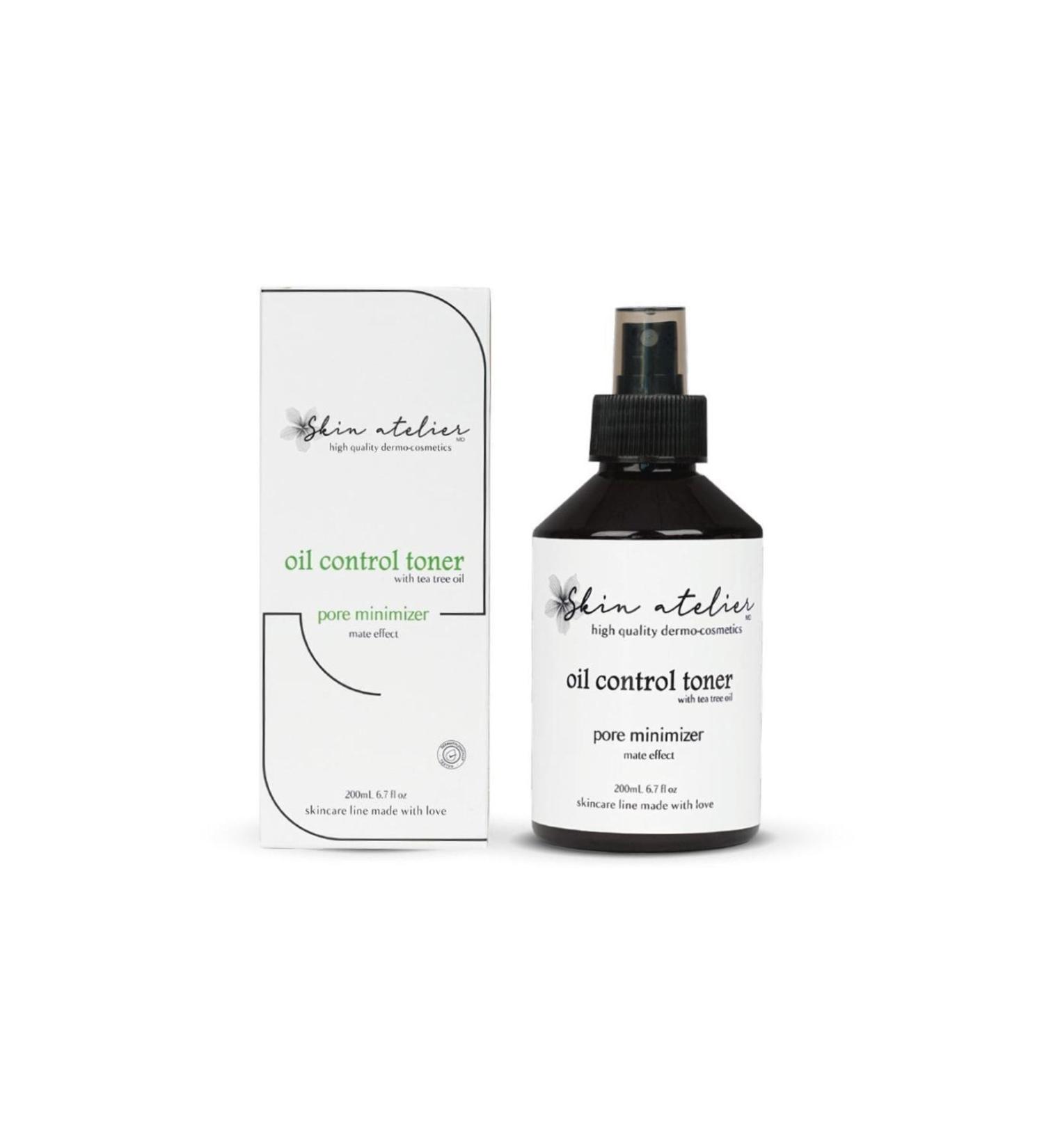 Skin Atelier Oil Control Toner for Oily Skin - Pore Tightener Anti-Acne Anti-Blackhead 200 ml - Buy Online on GoSupps.com