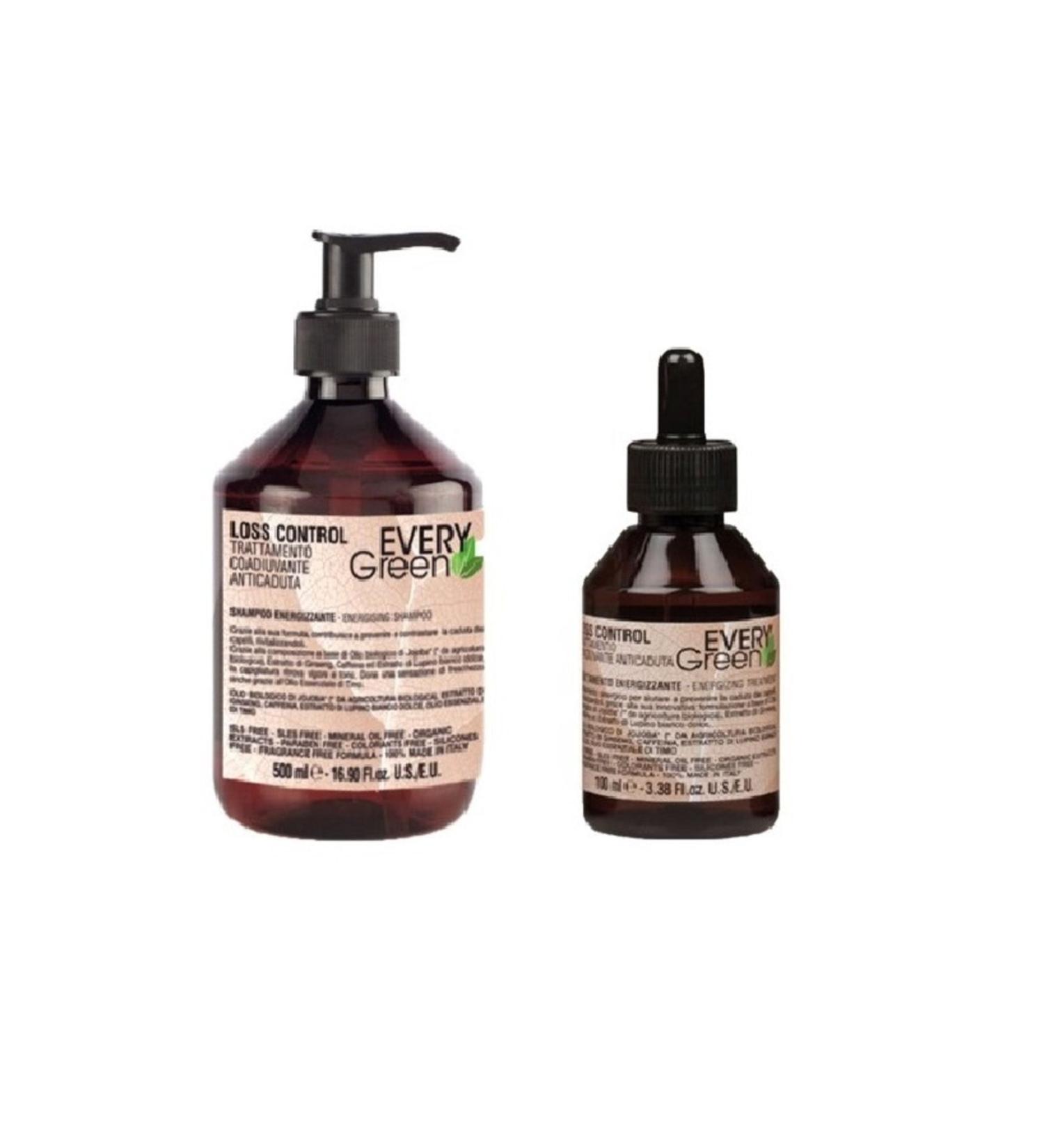 EveryGreen Strengthening and Anti-Hair Loss Series Shampoo 500 ml + 100 ml Serum - Loss Control