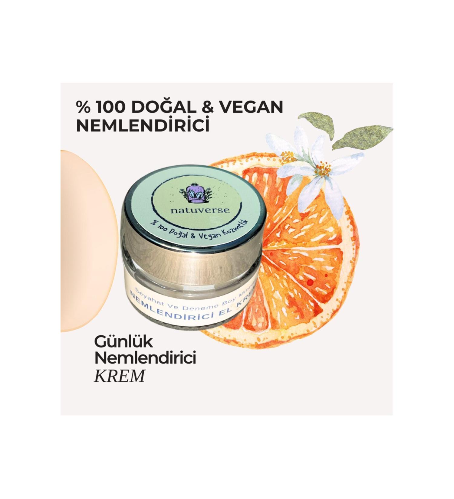 NATUVERSE Hand Cream (Mini and Travel Size) 20 ml 100% Natural & Vegan & Handmade