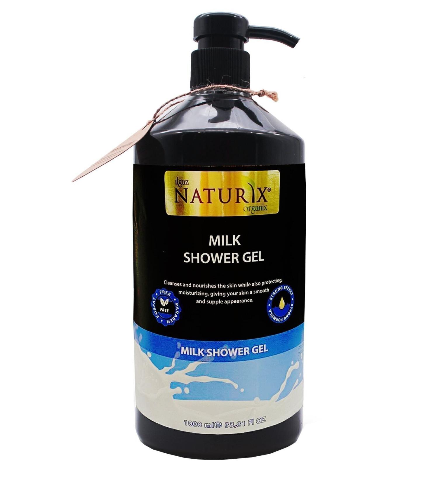 Naturix Propolis & Honey Extract 250 ml Daily Hand Face Body Cream + Milky Shower Gel Sensitive Skin 1000 ml