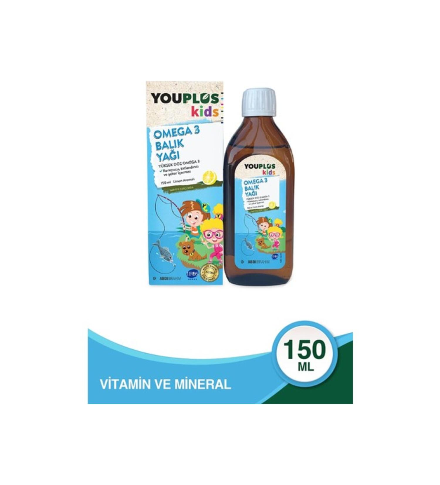 Youplus Kids Omega 3 150 ml Fish Oil - Abdi Ibrahim - Buy Online on GoSupps.com