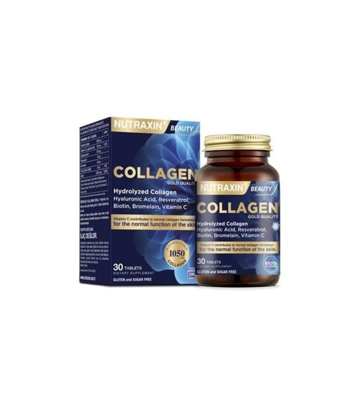 Nutraxin Hydrolyzed Collagen 30 Tablets Type 1 type 3 4-pack