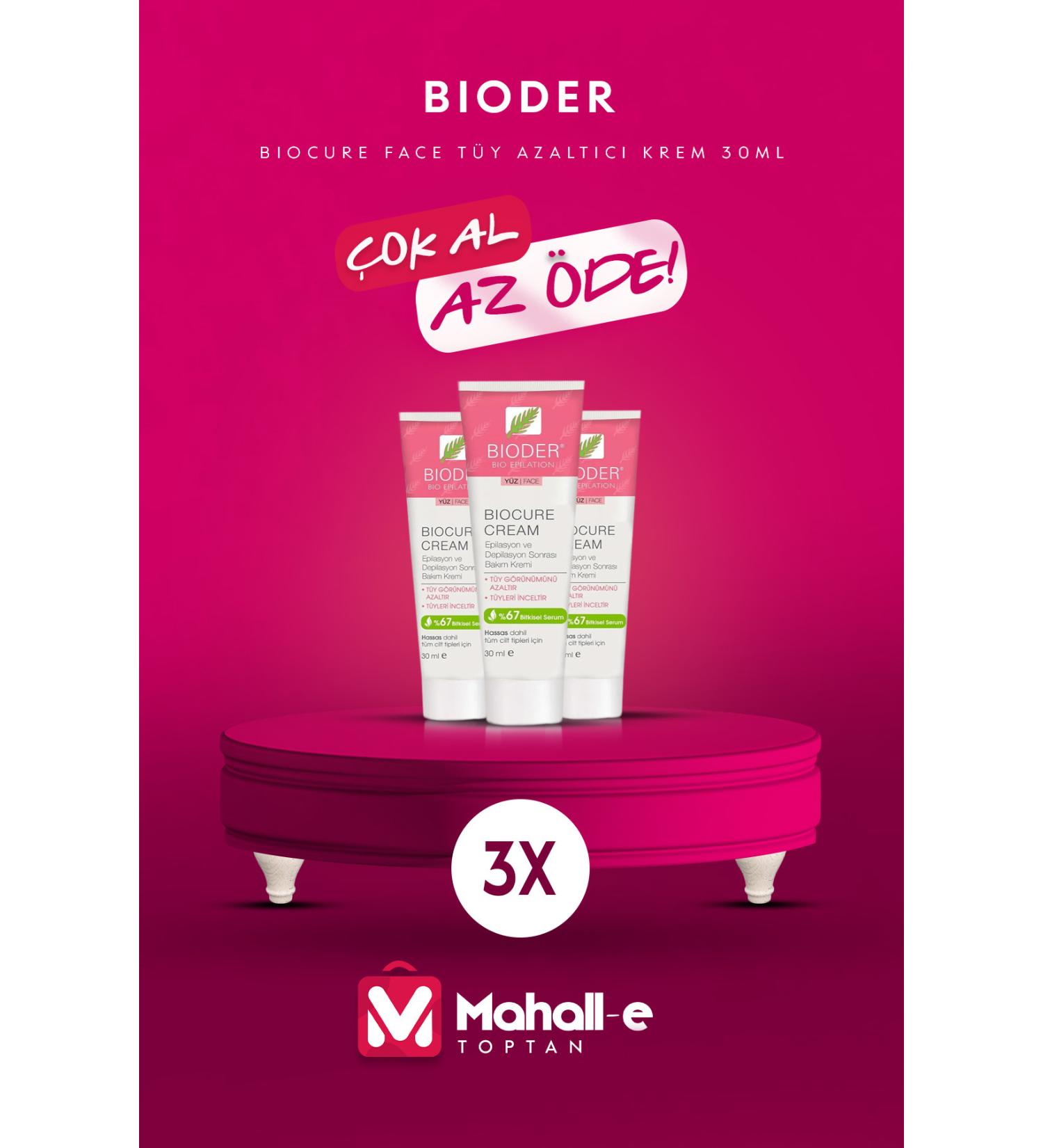 Bioder Biocure Face Hair Reducing Cream 30ml 3-pack - Buy Online on GoSupps.com