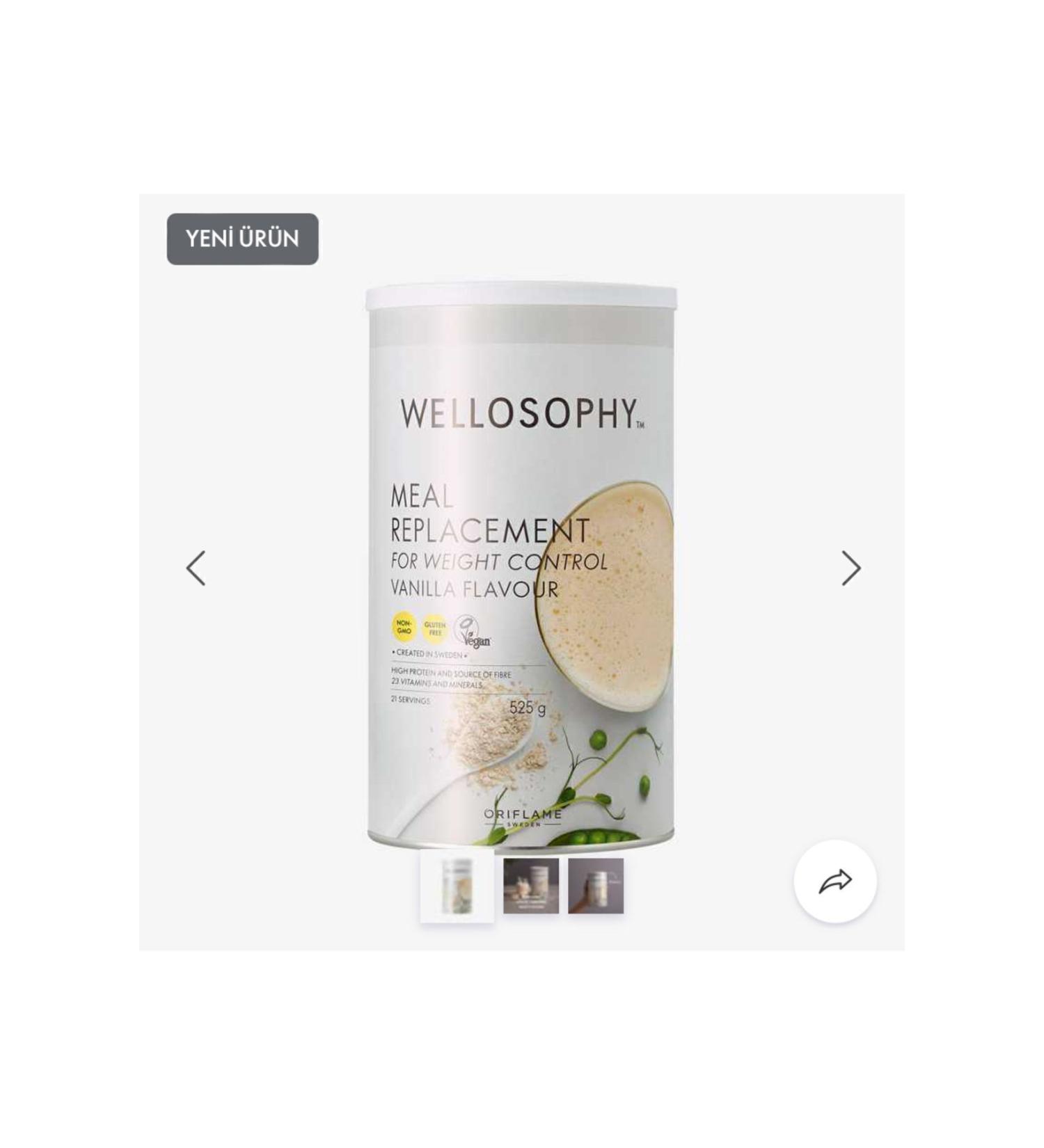 Oriflame Wellosophy Meal Replacement Food Vanilla Flavored
