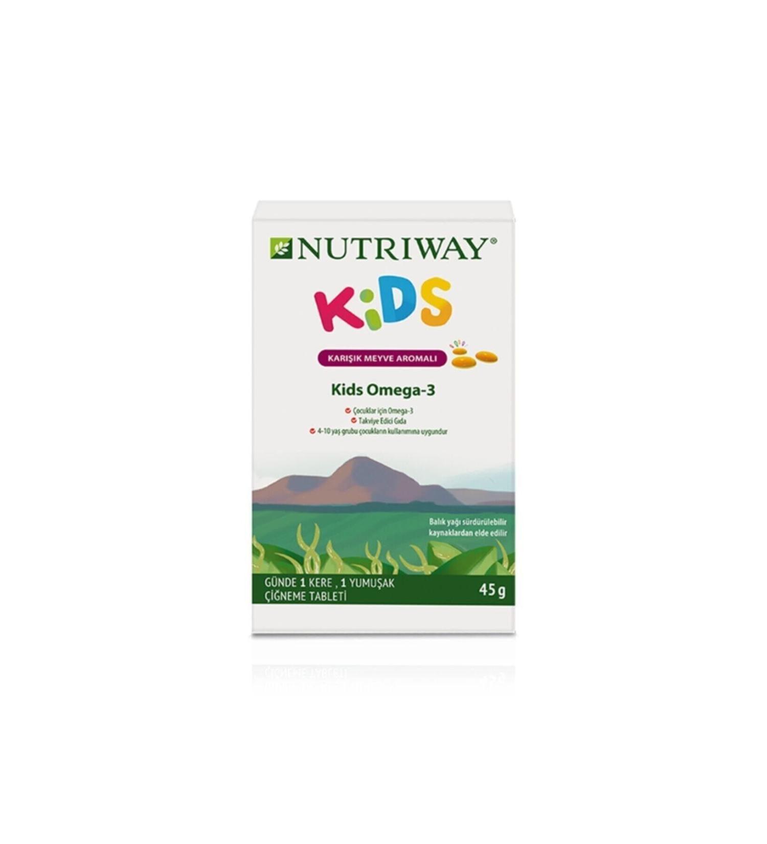 Amway Kids Omega -3 Nutriway 2 Aluminum Packaging Containing 15 Soft Chewable Tablets Each