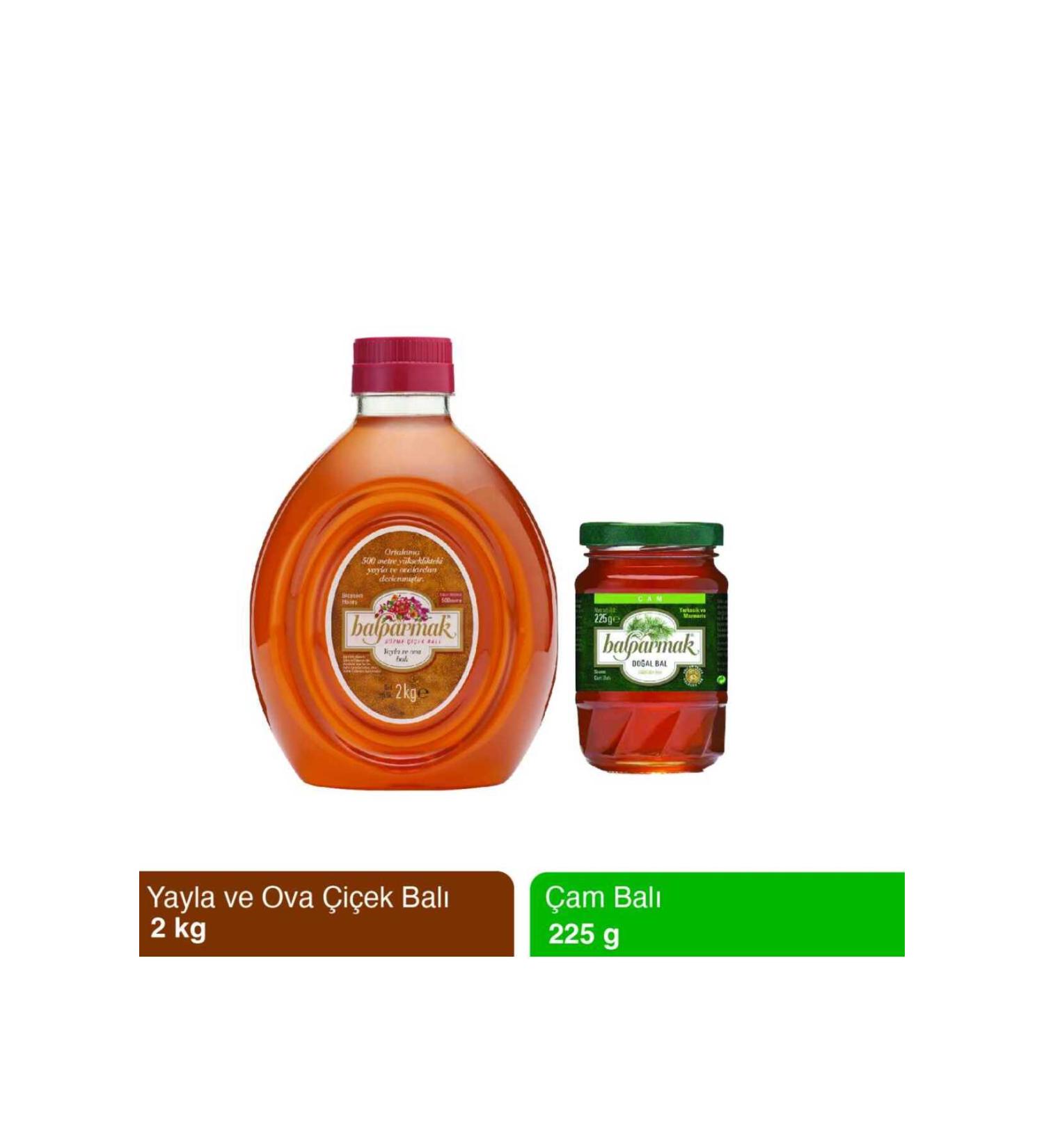 Balparmak Yayla Plain Honey 2 kg and Pine Honey 225 g