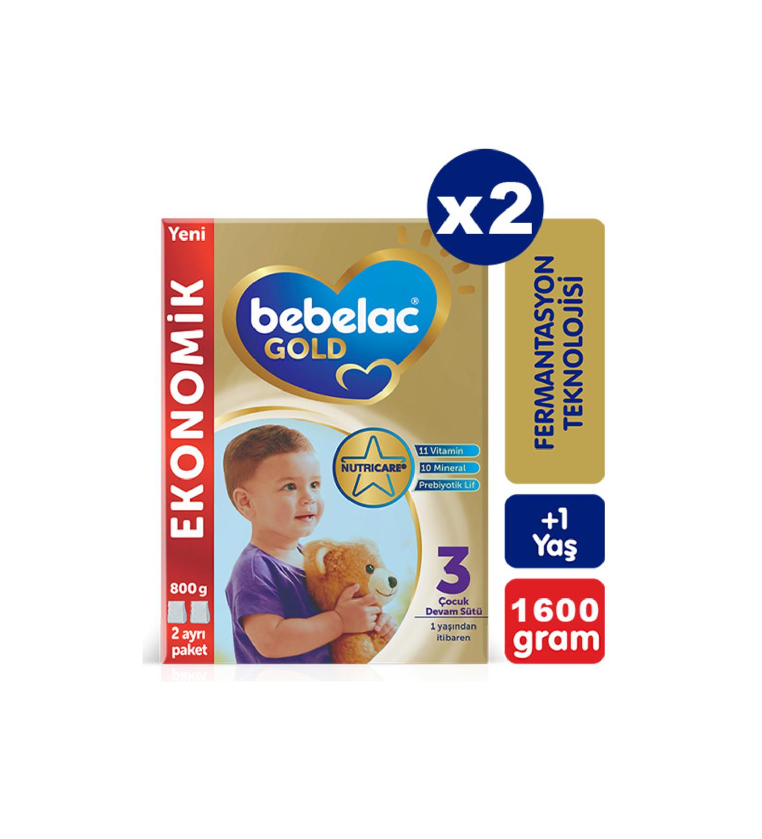 Bebelac Gold 3 Follow-On Milk 800 gr X 2 Pieces