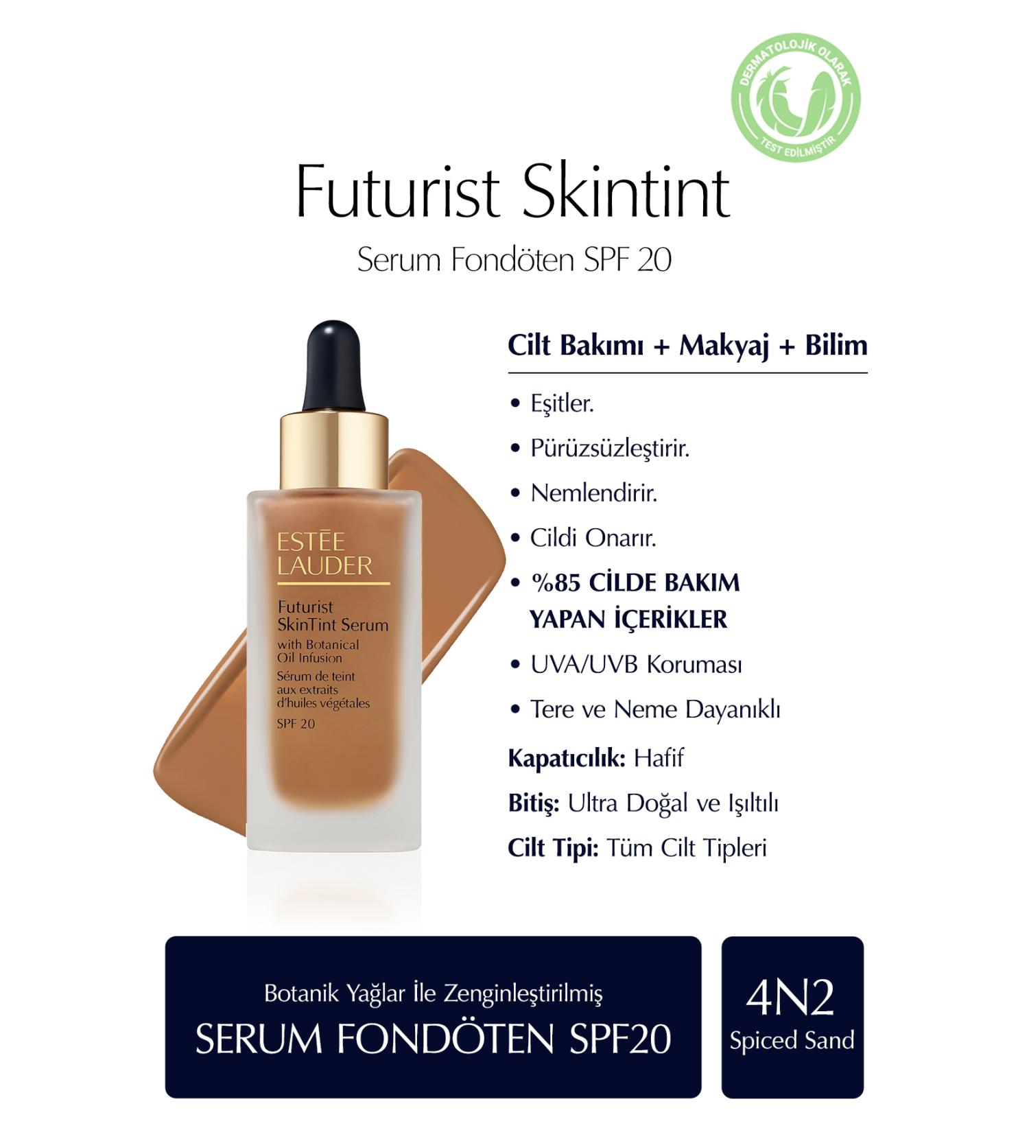 Estee Lauder Skin Smoothing Moisturizing Foundation - 30ml - SPF20-4N2 Spiced SandPassi.384