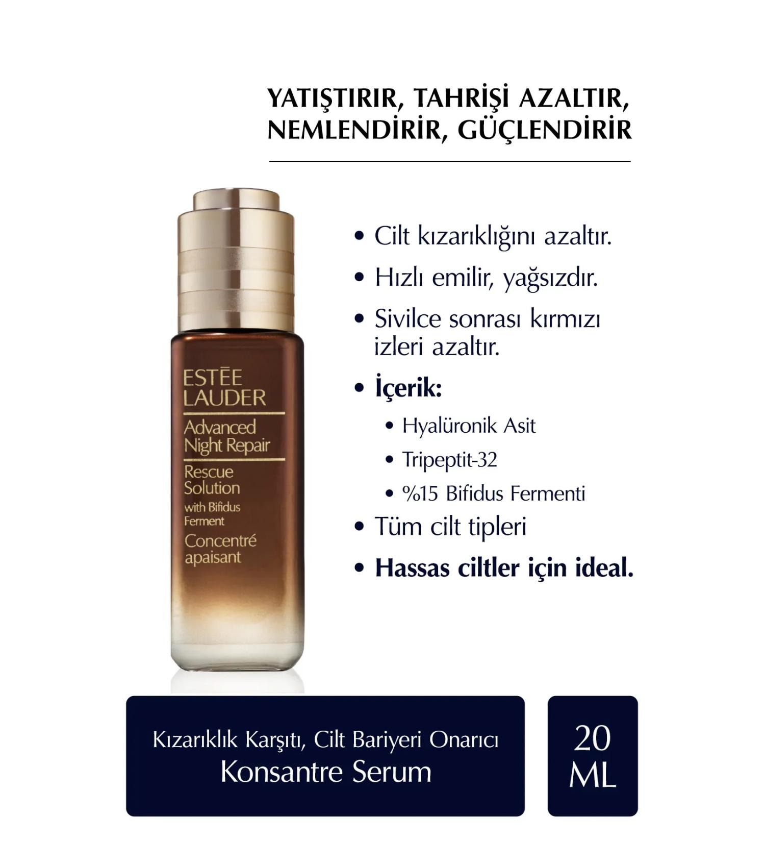 Estee Lauder Concentrate Serum - Advanced Night Repair Rescue Solution - 20ml Anti-Redness and Anti-Irritation Formula - Buy Online on GoSupps.com