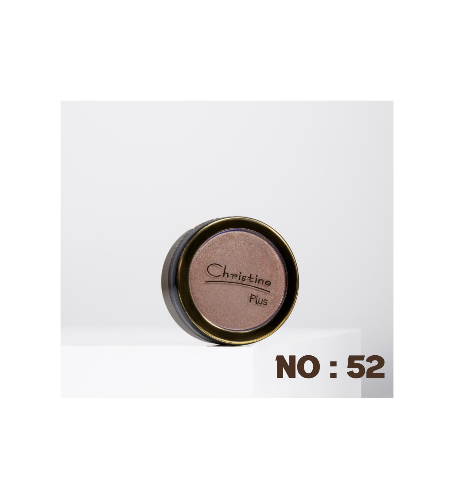 Christine Plus Glitter Single Eyeshadow Soft Color Shiny Eyeshadow Brown No: 52
