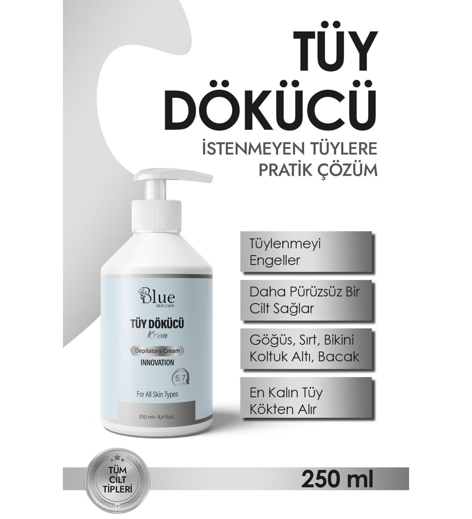 Depilatory and Hair Reducing Cream for Hair Removal for All Skin Types (Special Formula 250 ml) - Buy Online on GoSupps.com