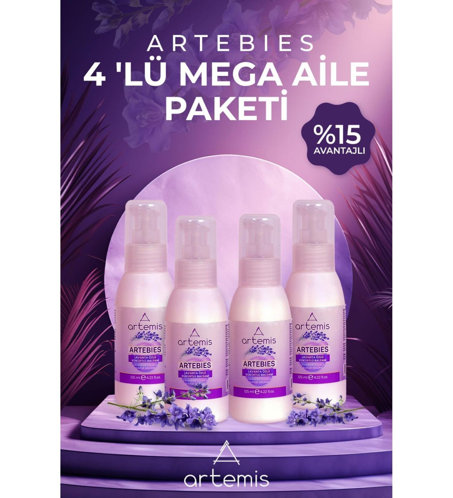 ArtemisStore Advantageous 4-Pack Family Mega Package Artebies Lavender Essence Sulfur Balsam (SCABBAGE CREAM ITCHING) - Buy Online on GoSupps.com