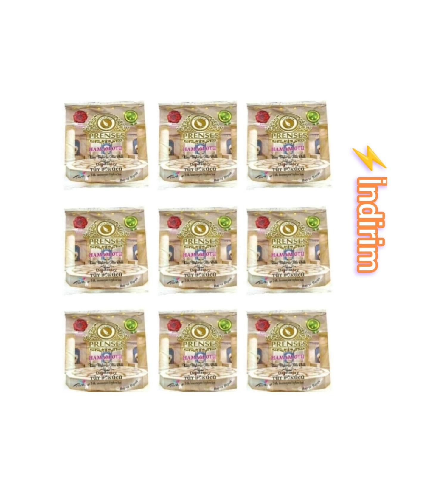 irtihal Princess Bath Herb 9 Pieces X150gr Hair Removal Powder