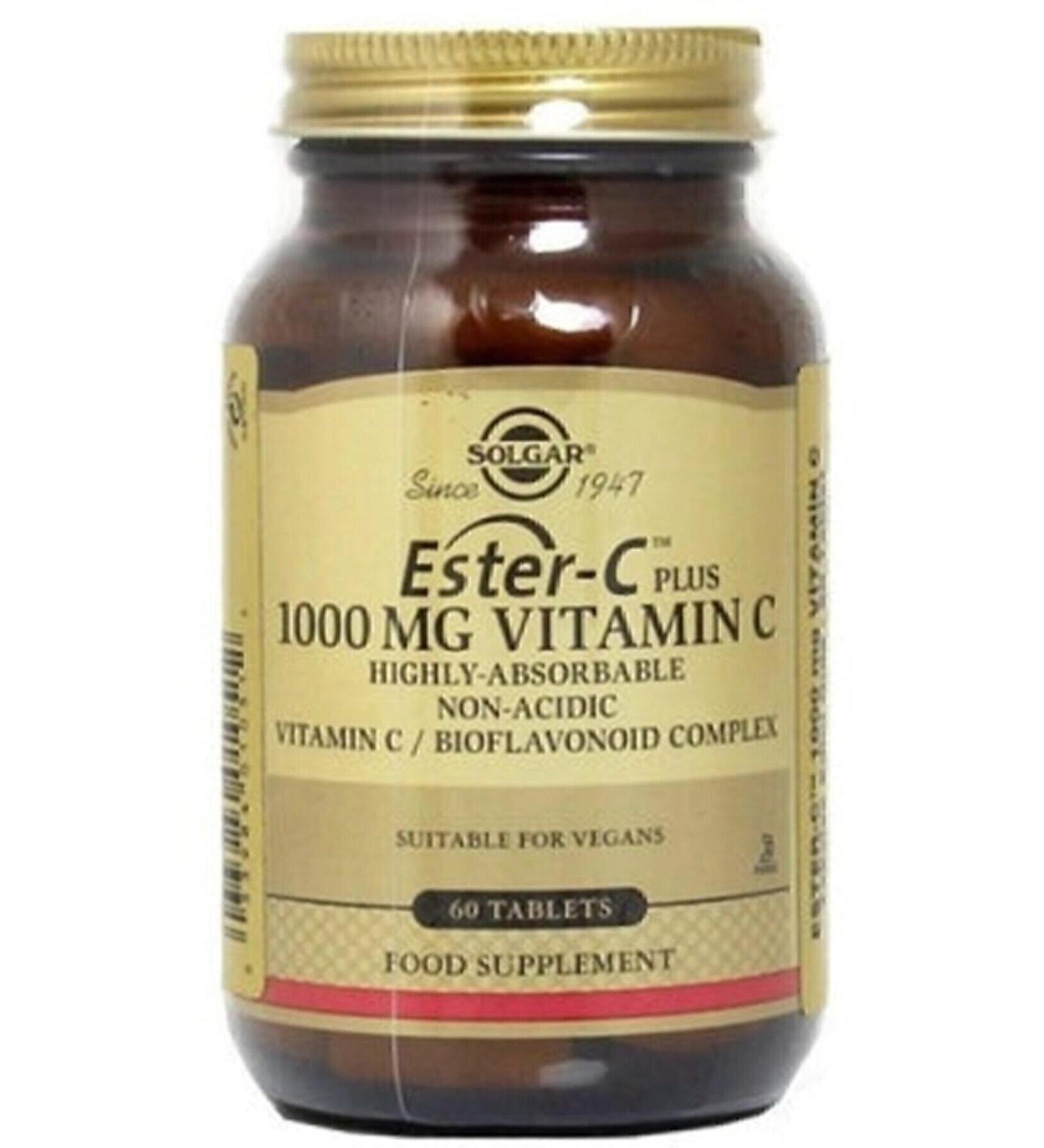 Solgar Ester C 1000 Mg 60 Tb - Buy Online on GoSupps.com