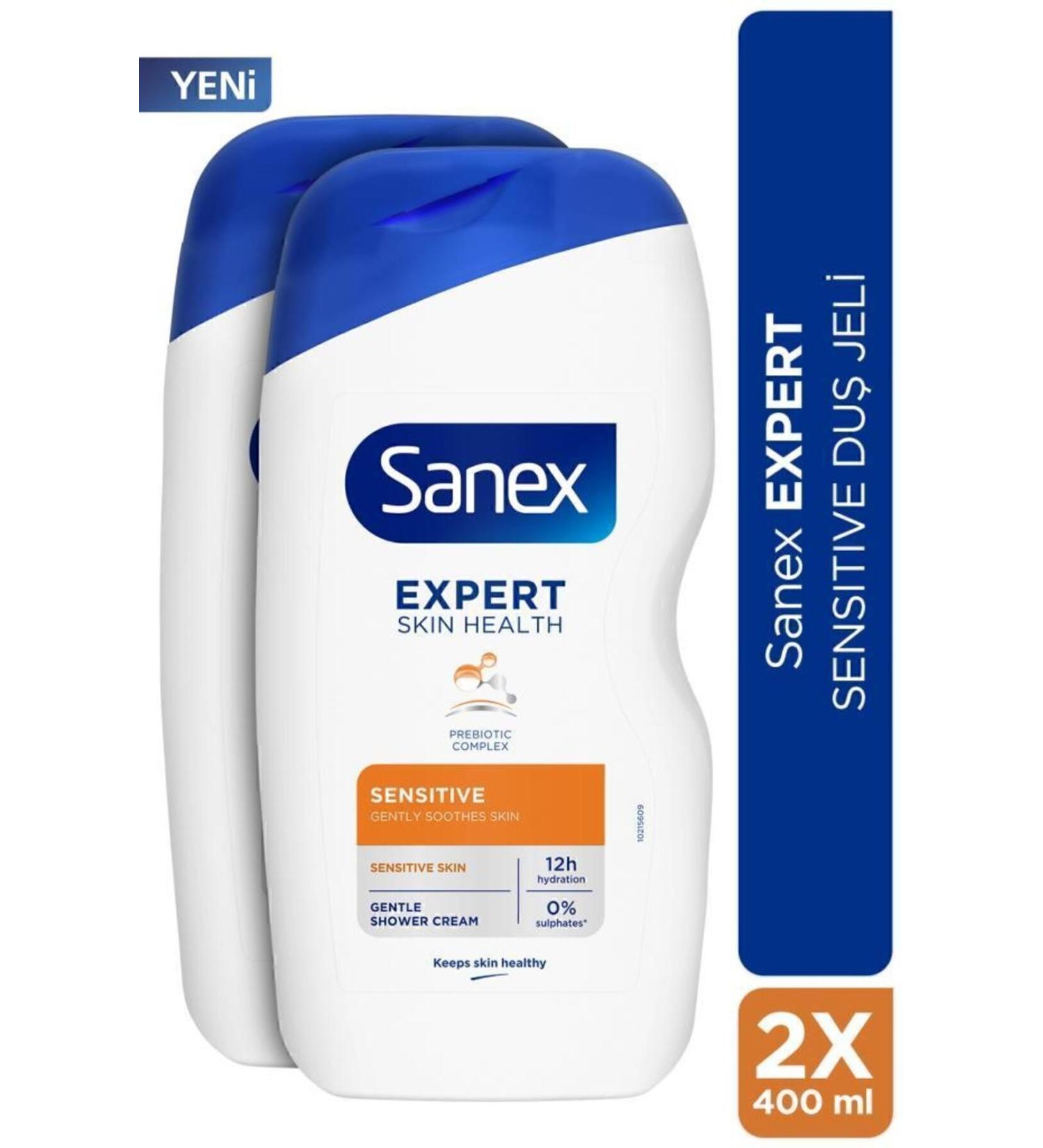Sanex Expert Sensitive Sensitive Skin 2x 400ml Shower Gel - Buy Online on GoSupps.com
