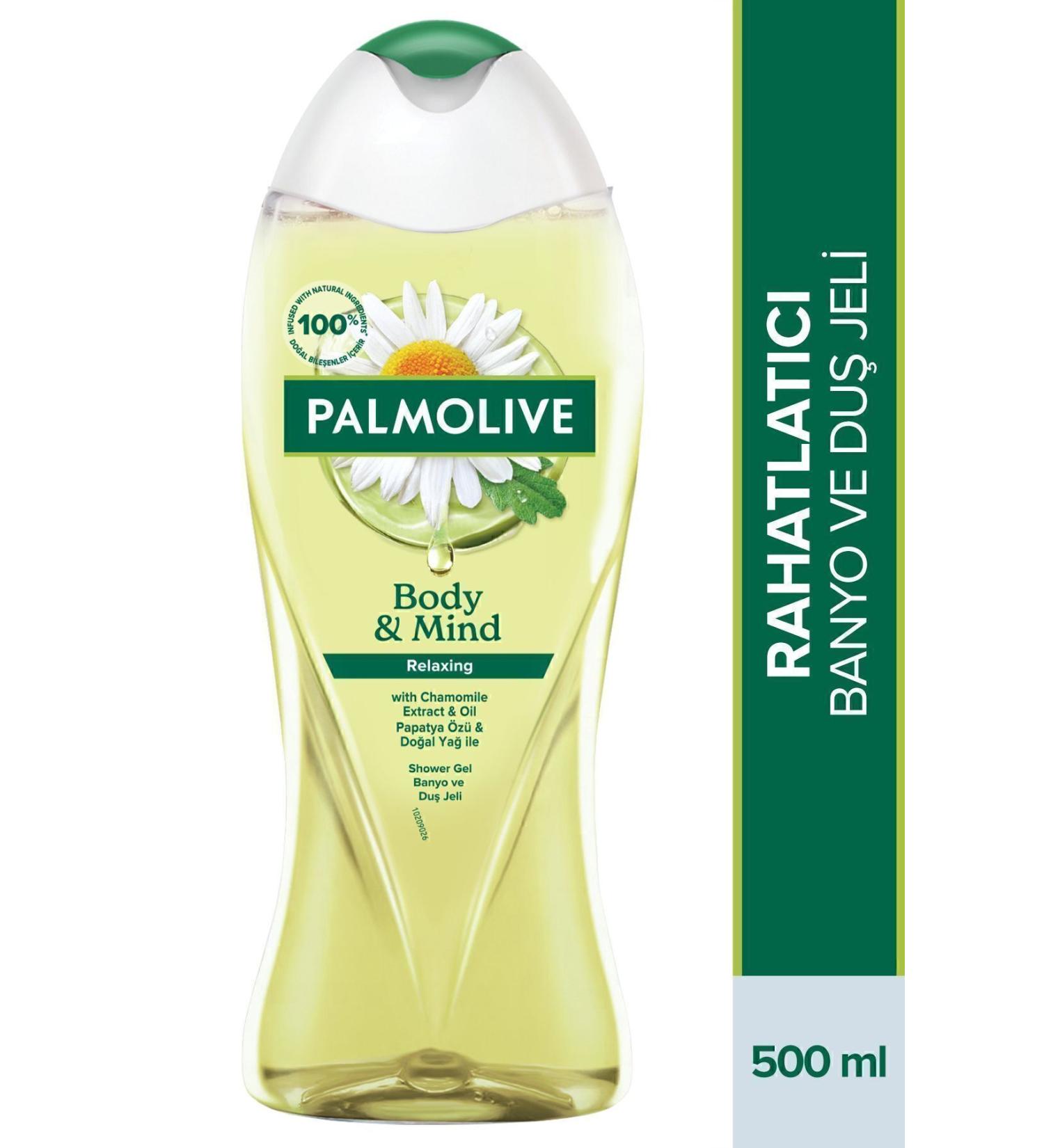 Palmolive Body & Mind Relaxing Bath and Shower Gel with Chamomile Extract and Natural Oil 500 ml - Buy Online on GoSupps.com