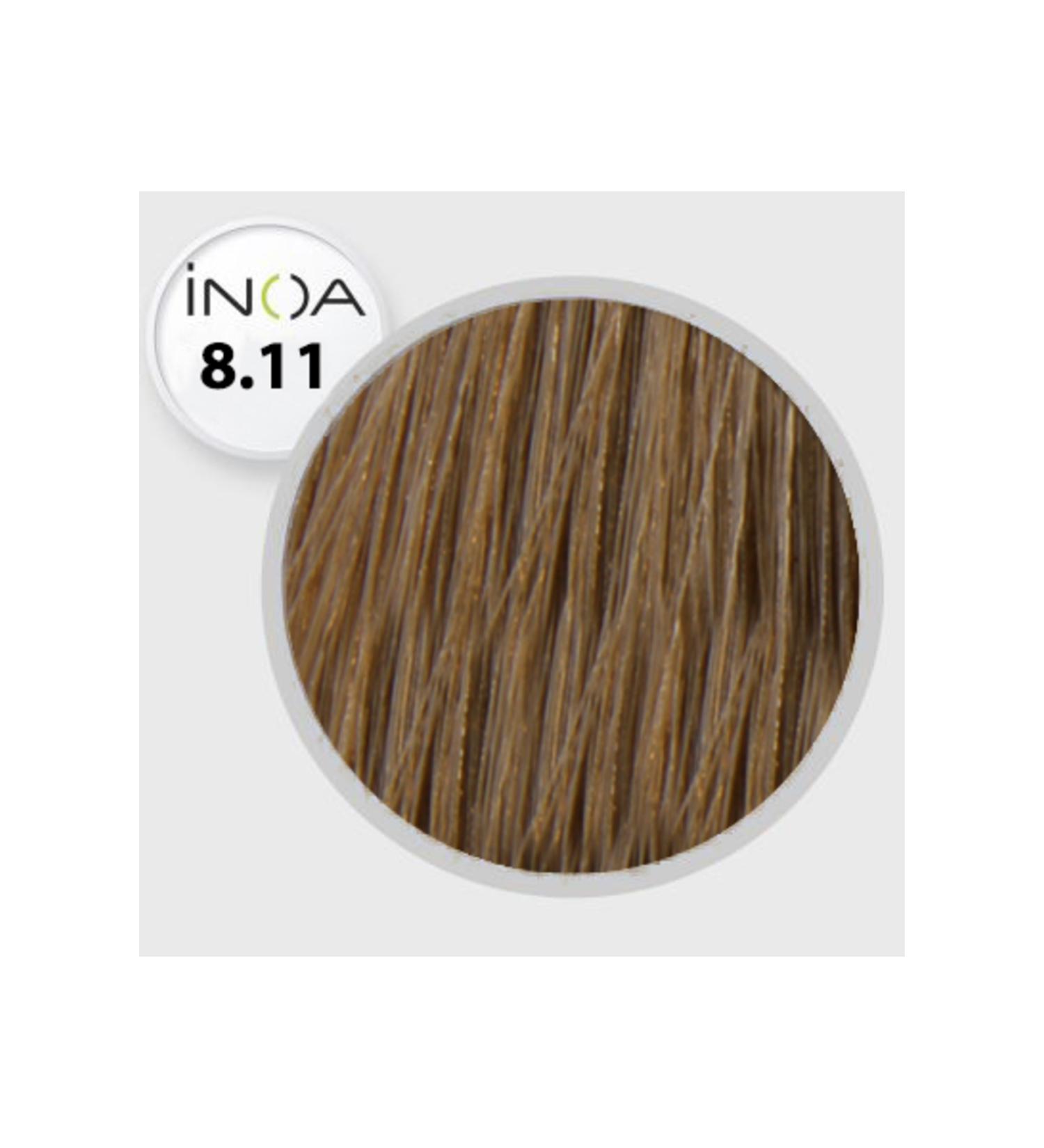 INOA Inoa 8.11 Light Blonde Intense Ash Hair Dye 60 Ml