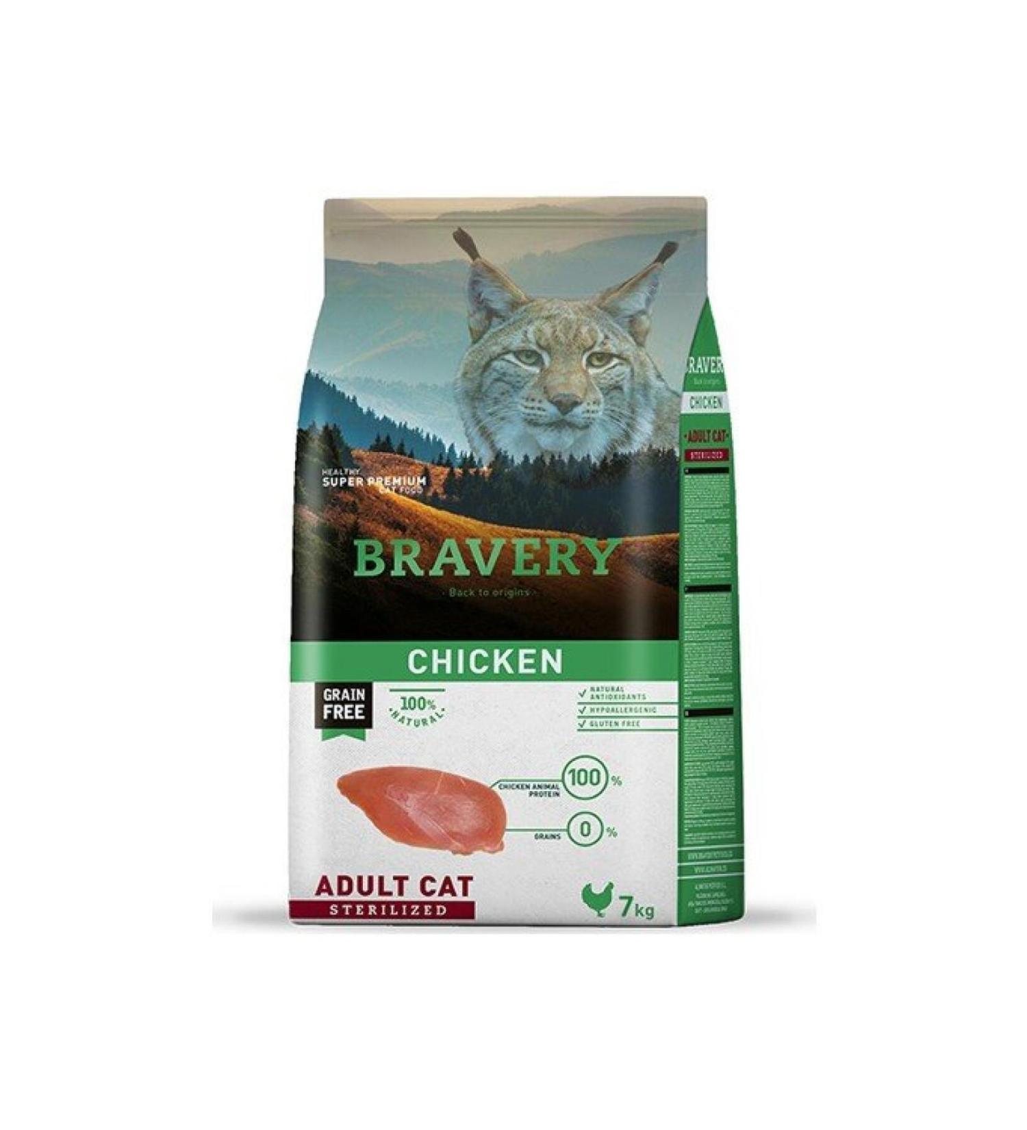 Bravery Cat Adult Sterilized Chicken 7 Kg