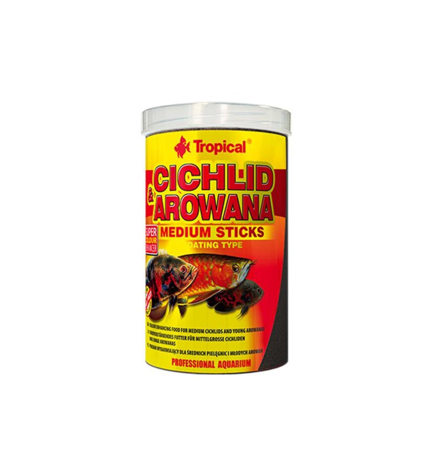 Tropical Cichlid Arowana Medium Sticks 1000ml 360gr