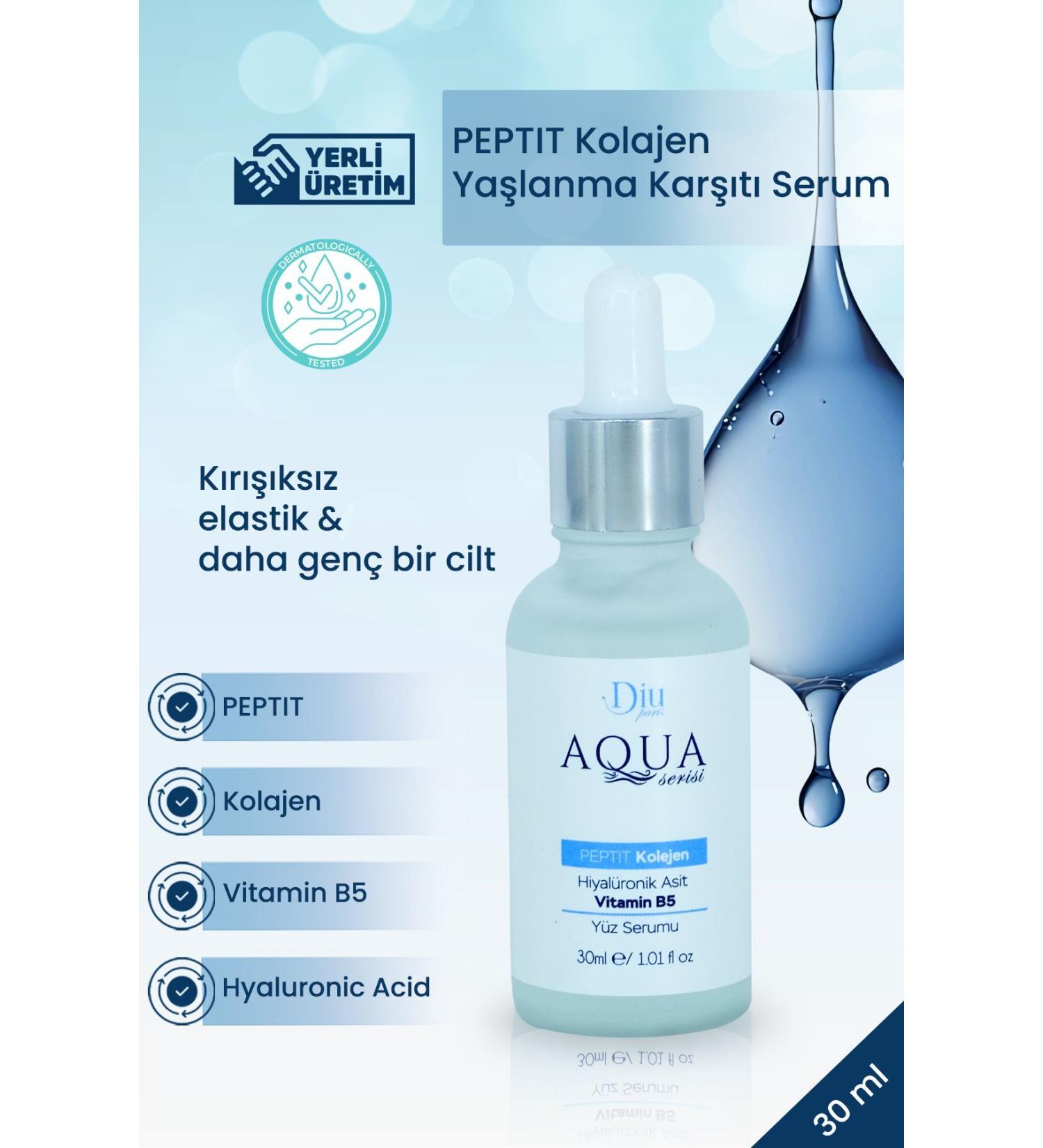 Diu Paris Aqua Hyaluronic Acid Serum Skin Rejuvenator Anti-Aging Repair Peptide Facial Care Serum 30 ml - Buy Online on GoSupps.com
