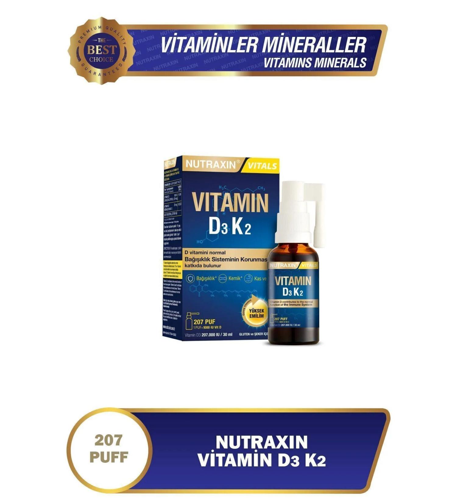 Nutraxin Vitamin D3k2 30 ml Food Supplement 2 Pack - Buy Online on GoSupps.com