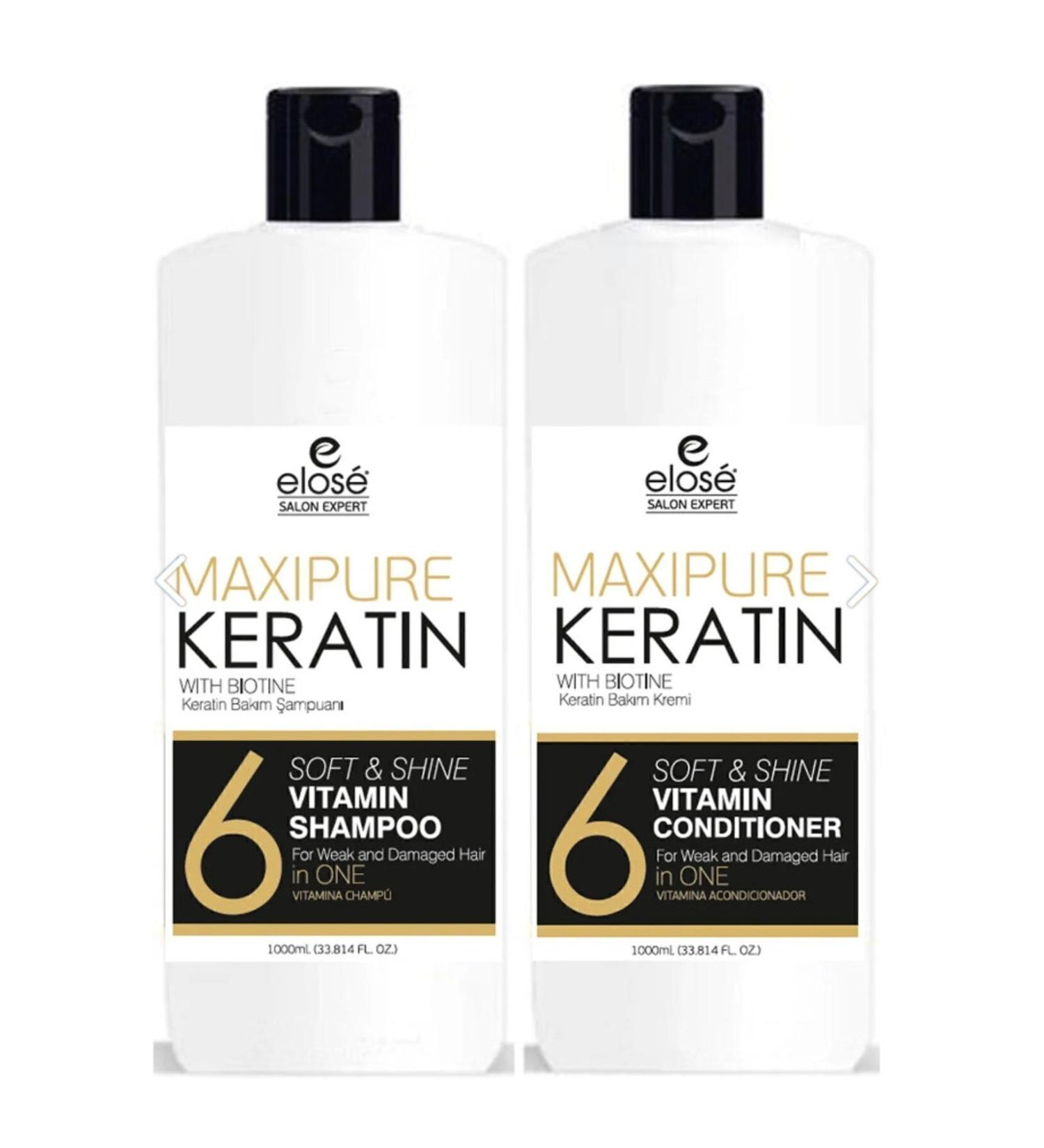 Elose Keratin Hair Care Cream 1000ml Keratin Hair Care Shampoo 1000ml - Buy Online on GoSupps.com