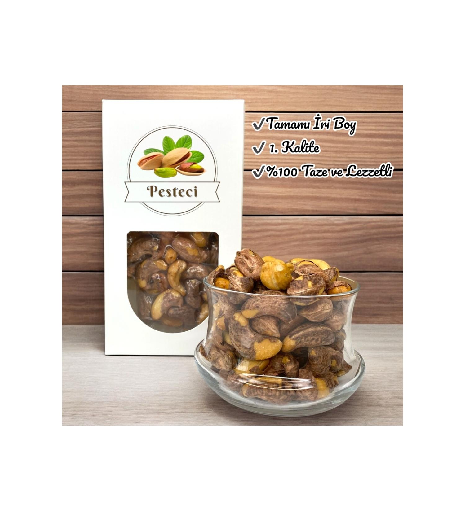 pesteci Gourmet Shelled Cashew Large Size Oil-Free Roasted 0 Cashew Nuts Net 200 gr