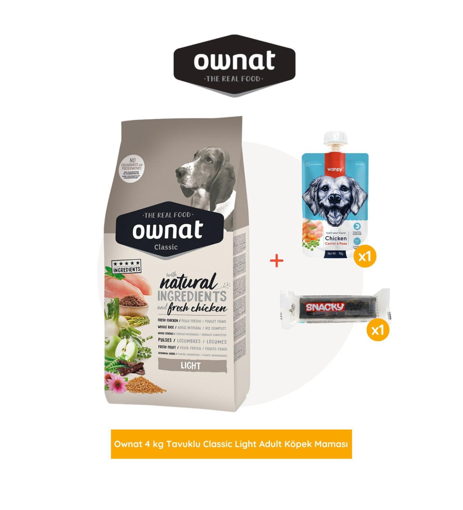 Ownat Chicken Classic Light Adult Dog Food 4 Kg Wanpy
