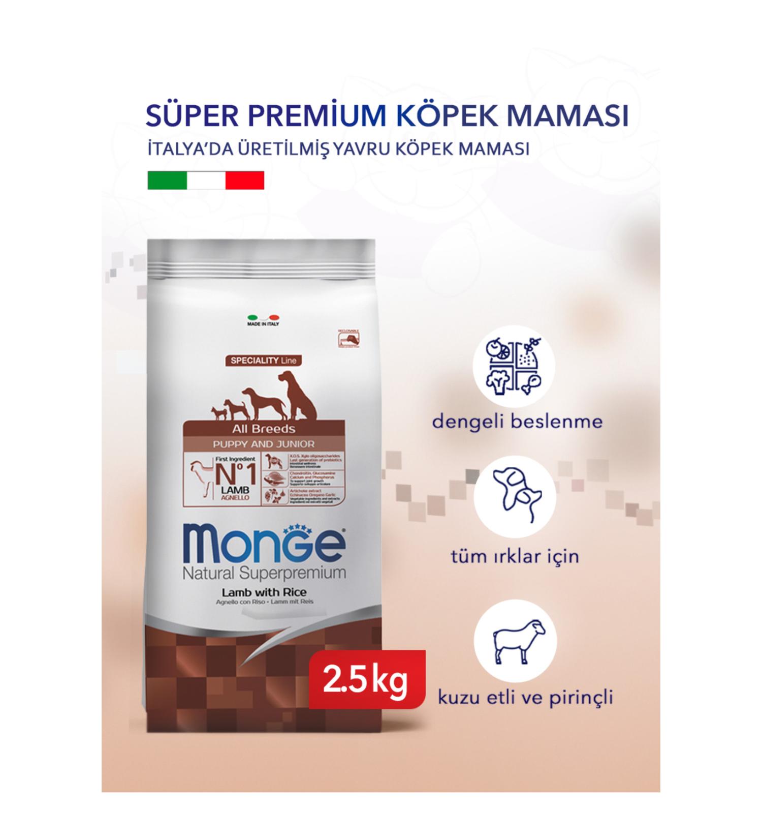 Monge Dog Speciality Puppy&junior Lamb and Rice All Breed Puppy Food 2.5 Kg - Buy Online on GoSupps.com