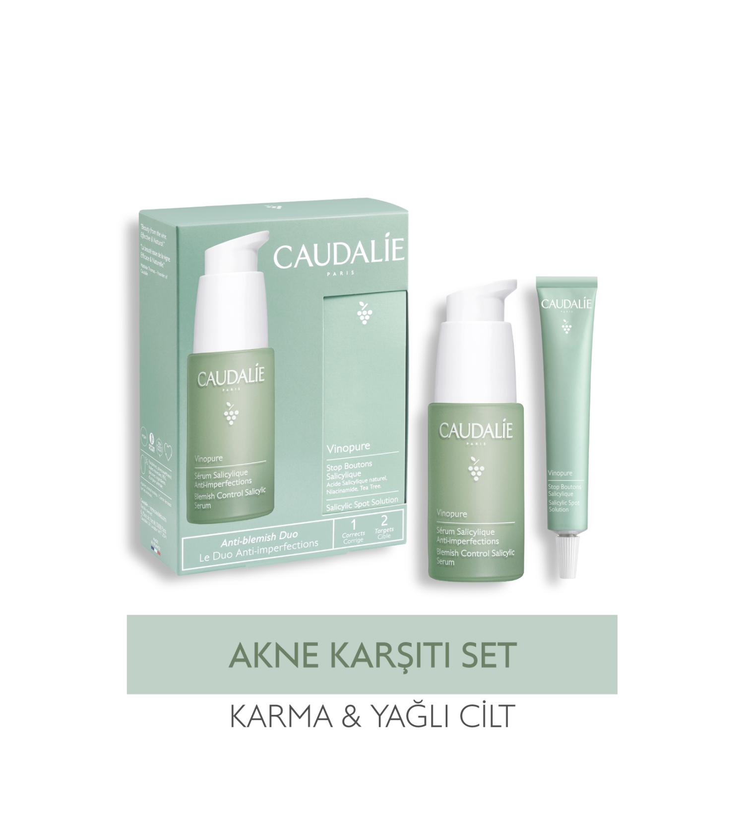 Caudalie Vinopure Anti-Acne Set - Vinopure Serum 30 ml + Spot Cream 15 Gifts - Buy Online on GoSupps.com
