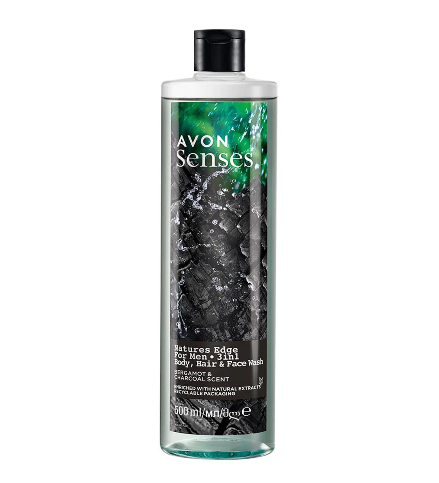 Avon Senses Natures Edge for Men Hair Body and Face Wash 500 Ml. - Buy Online on GoSupps.com