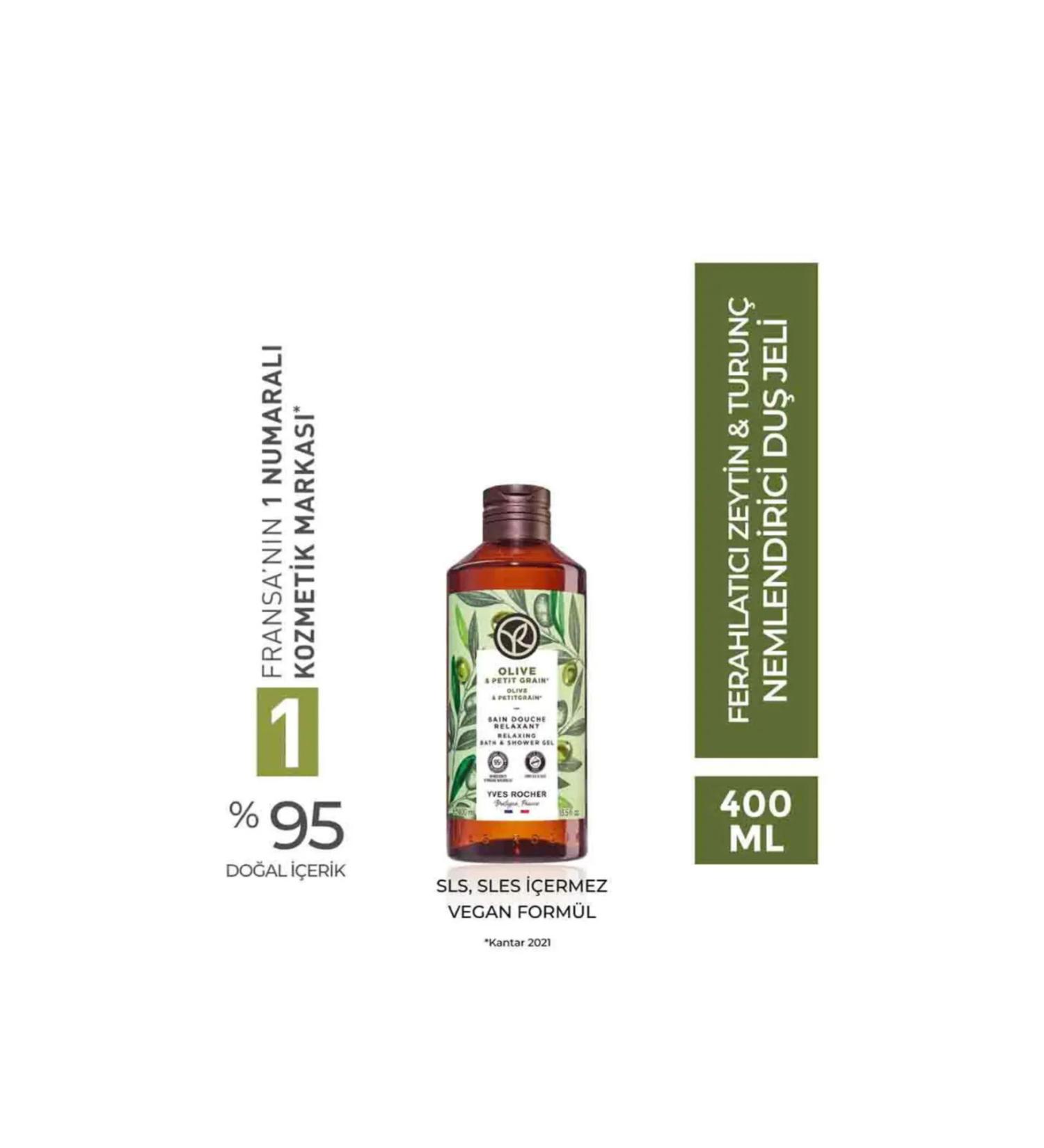 Yves Rocher Moisturizing Shower Gel - Refreshing Olive Citrus - 400ml