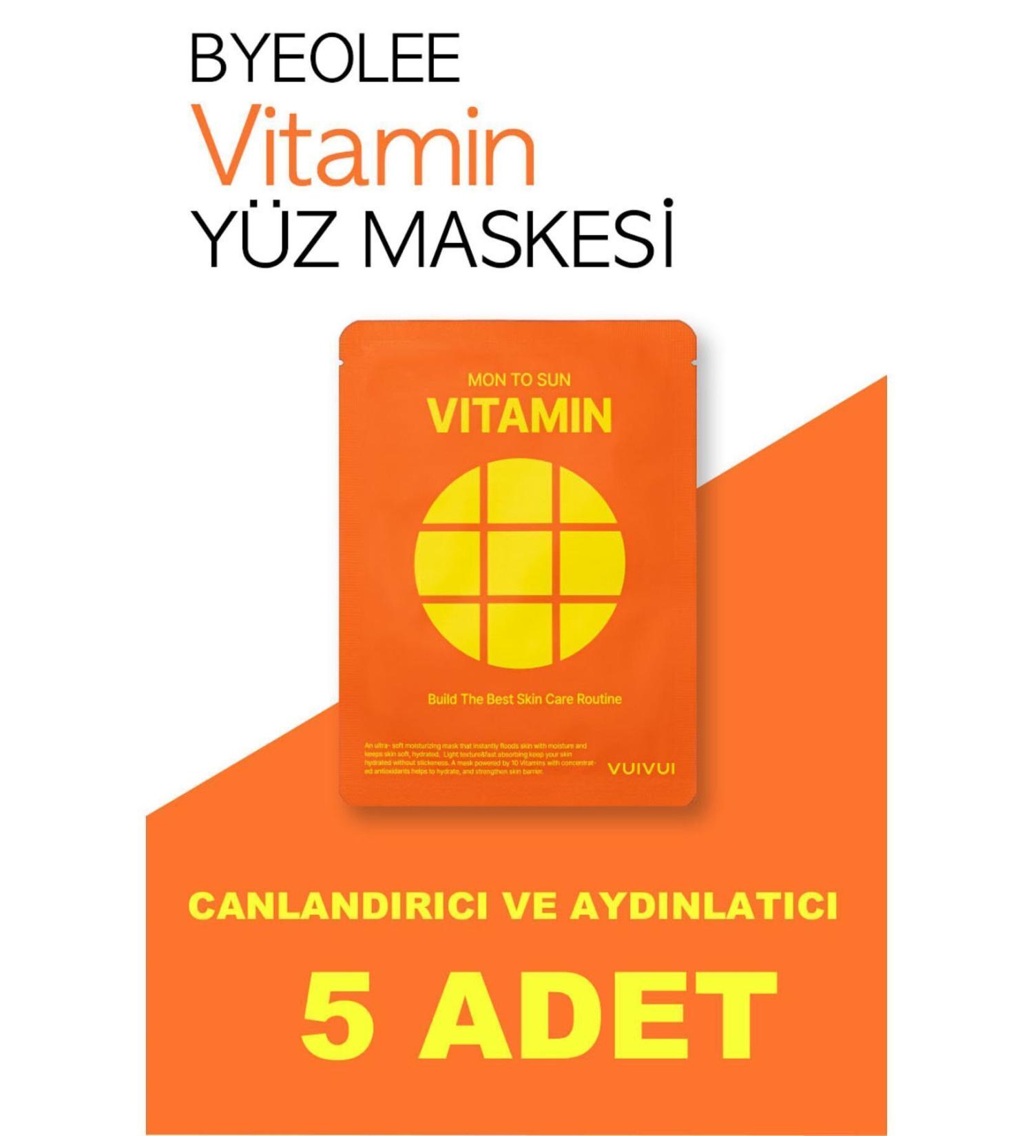 byeolee 5 Pieces Vitamin Essence Skin Repair and Renewing Face Mask for Tired Skin 25ml - Buy Online on GoSupps.com