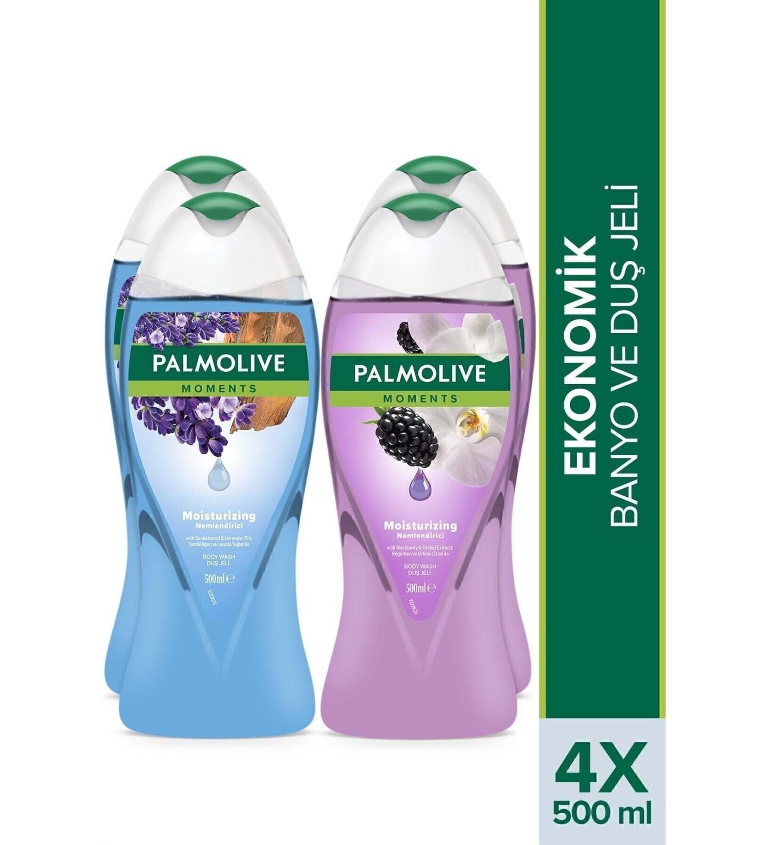Palmolive Moments Moisturizing Bath and Shower Gel 500 ml X 4 Pieces - Buy Online on GoSupps.com