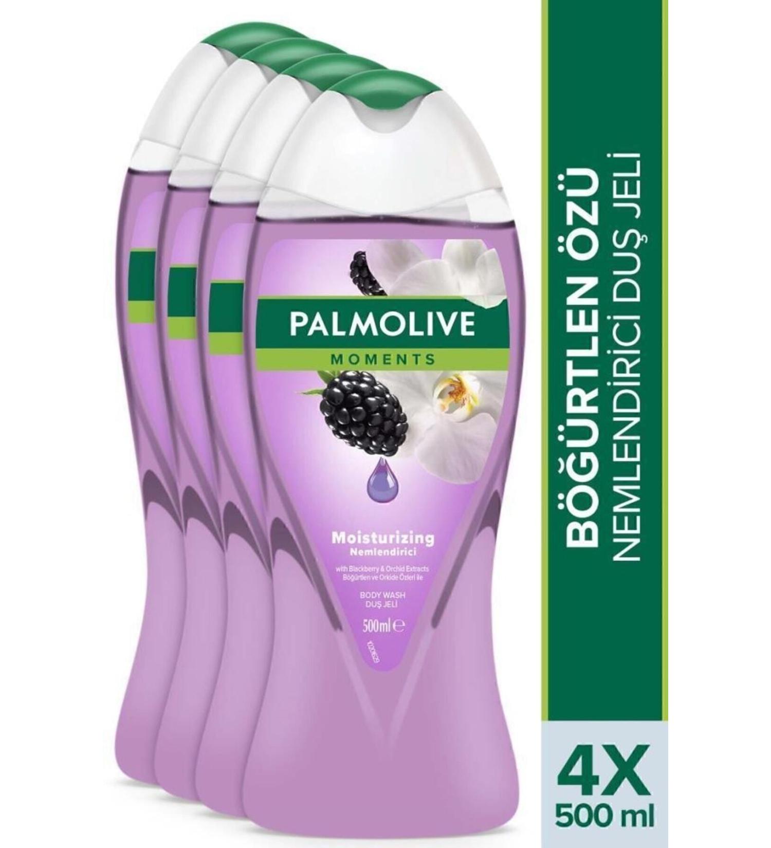 Palmolive Moments Moisturizing Bath and Shower Gel with Blackberry and Orchid Extracts 500 ml x 4 Pcs - Buy Online on GoSupps.com