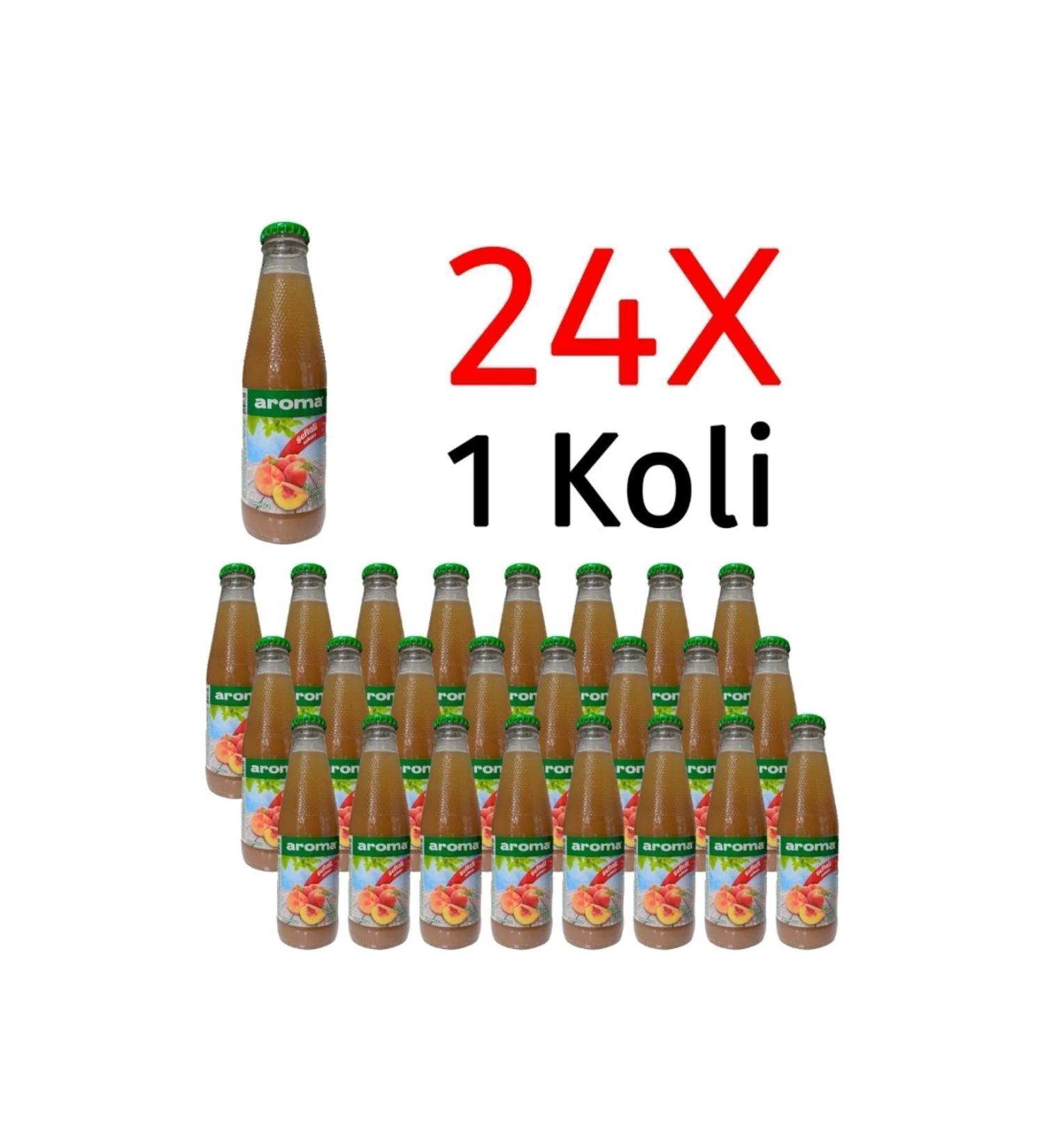 Aroma Peach Glass Fruit Juice 200mlx24 Pieces