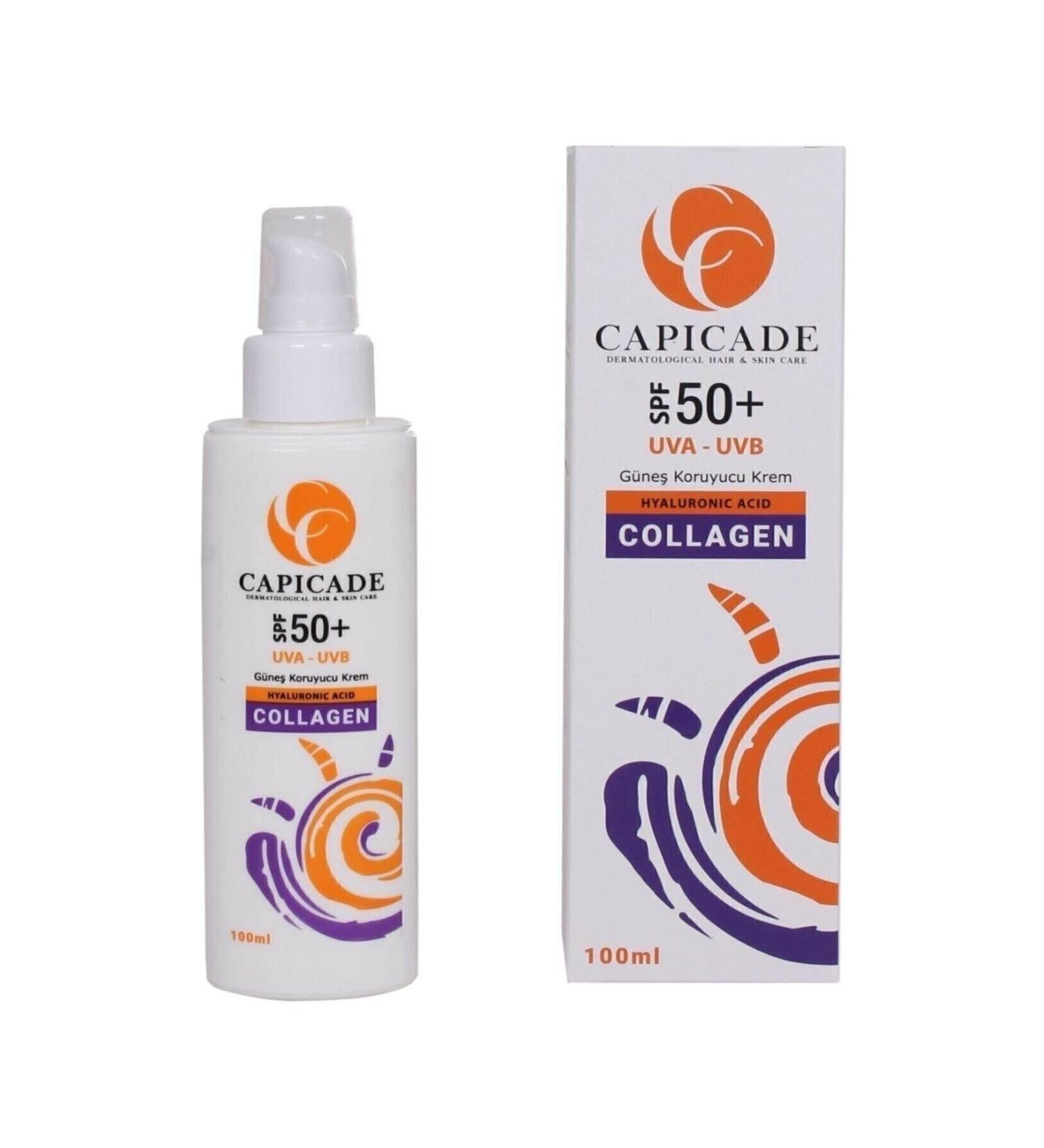 Capicade SPF 50 Collagen 100ml Hyaluronic Acid - Buy Online on GoSupps.com