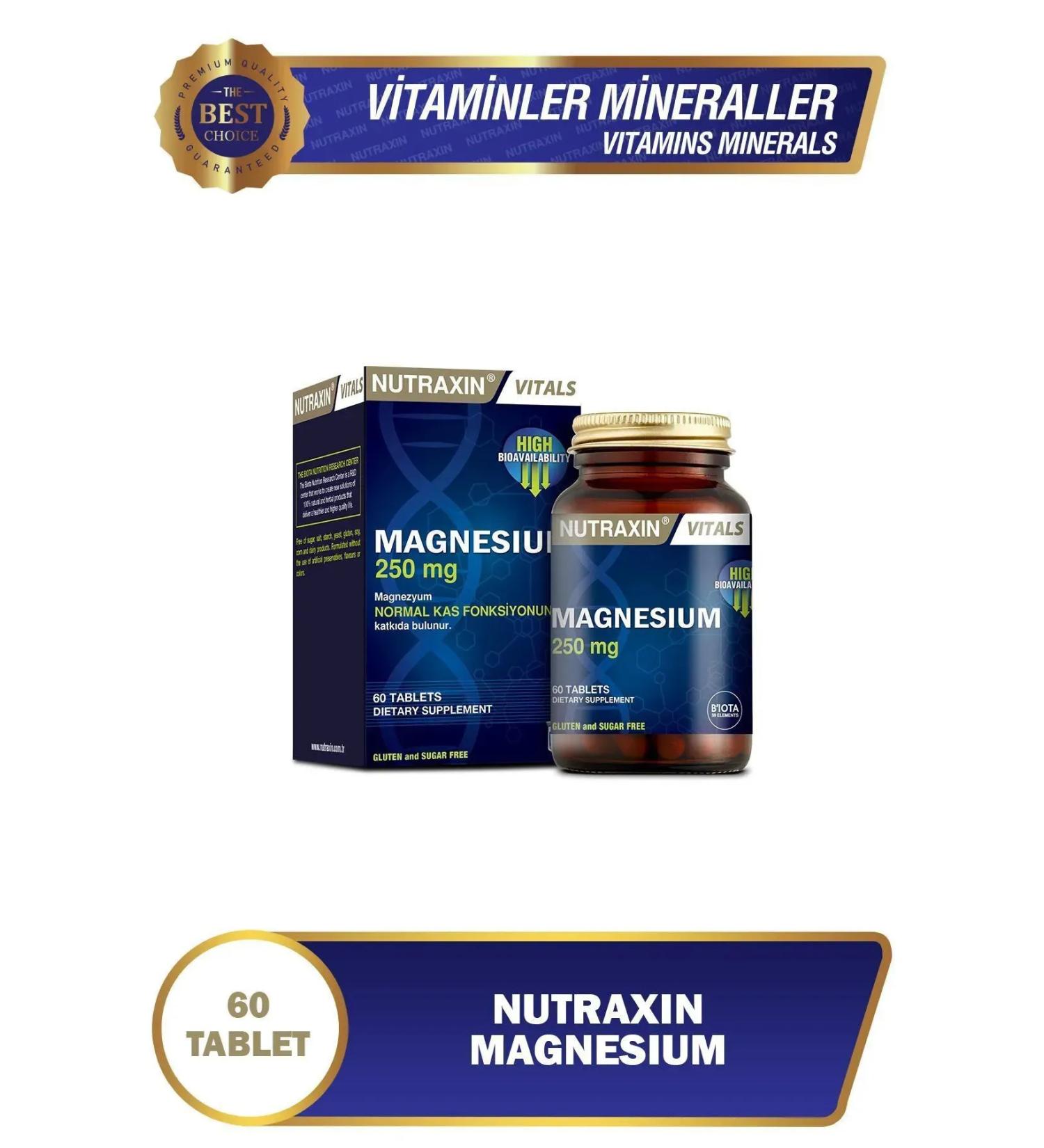 Nutraxin Magnesium Citrate 60 Tablets 250 Mg 4 Pack