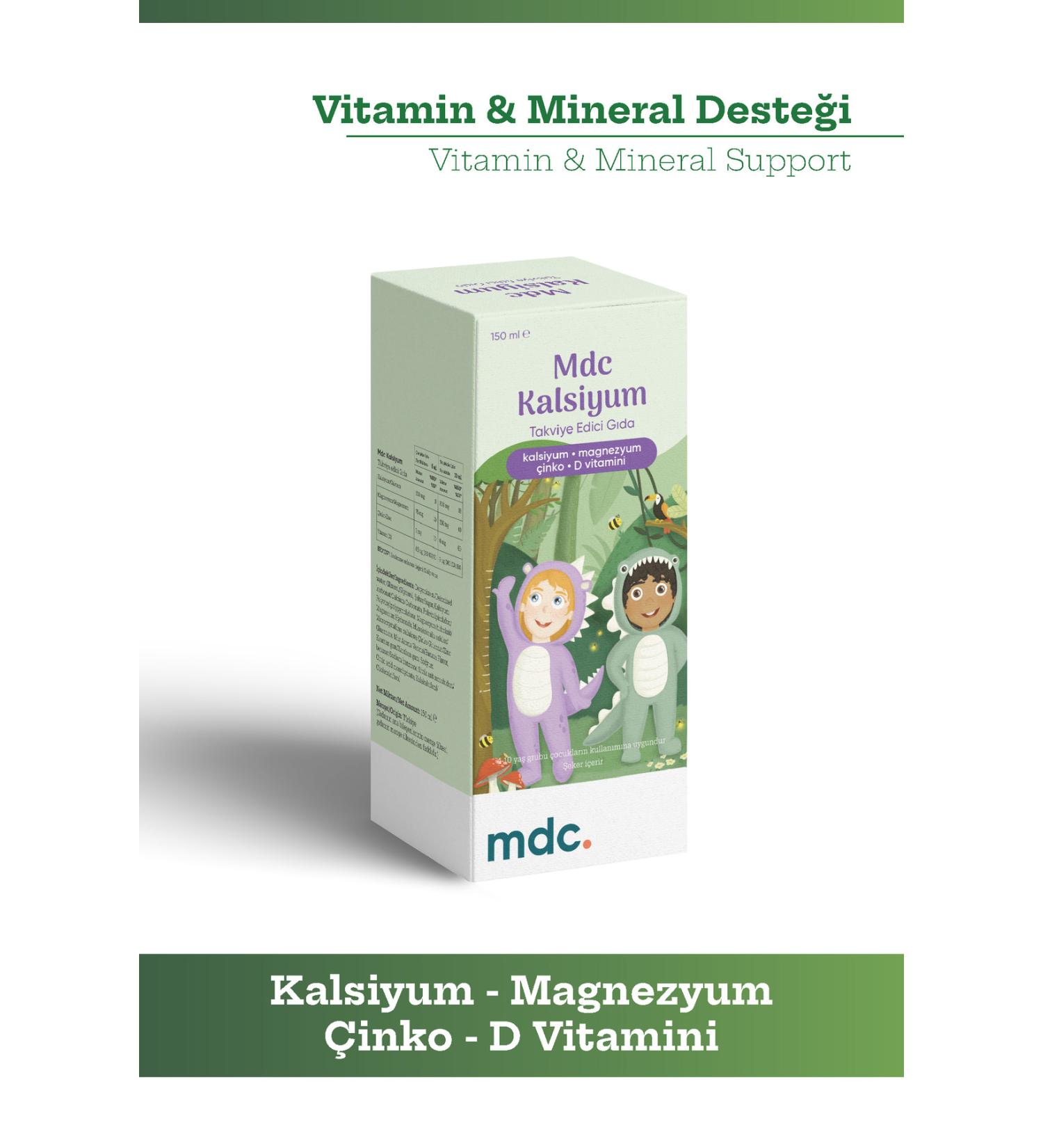 MDC Calcium Magnesium Zinc Vitamin D 150 ml - Buy Online on GoSupps.com