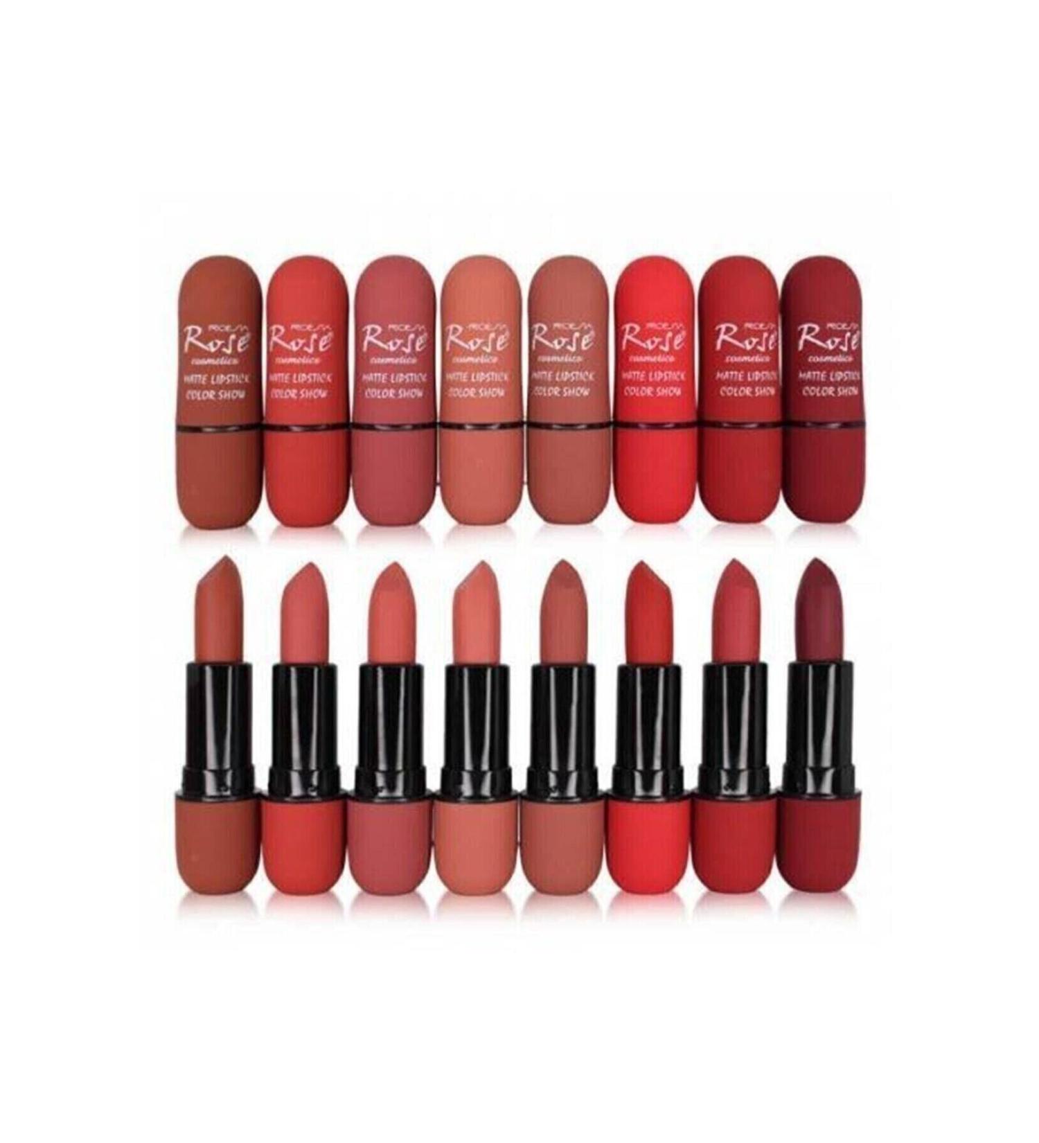 Rose Roesia Matte Lipstick Color Show 8 Pack Lipstick Set