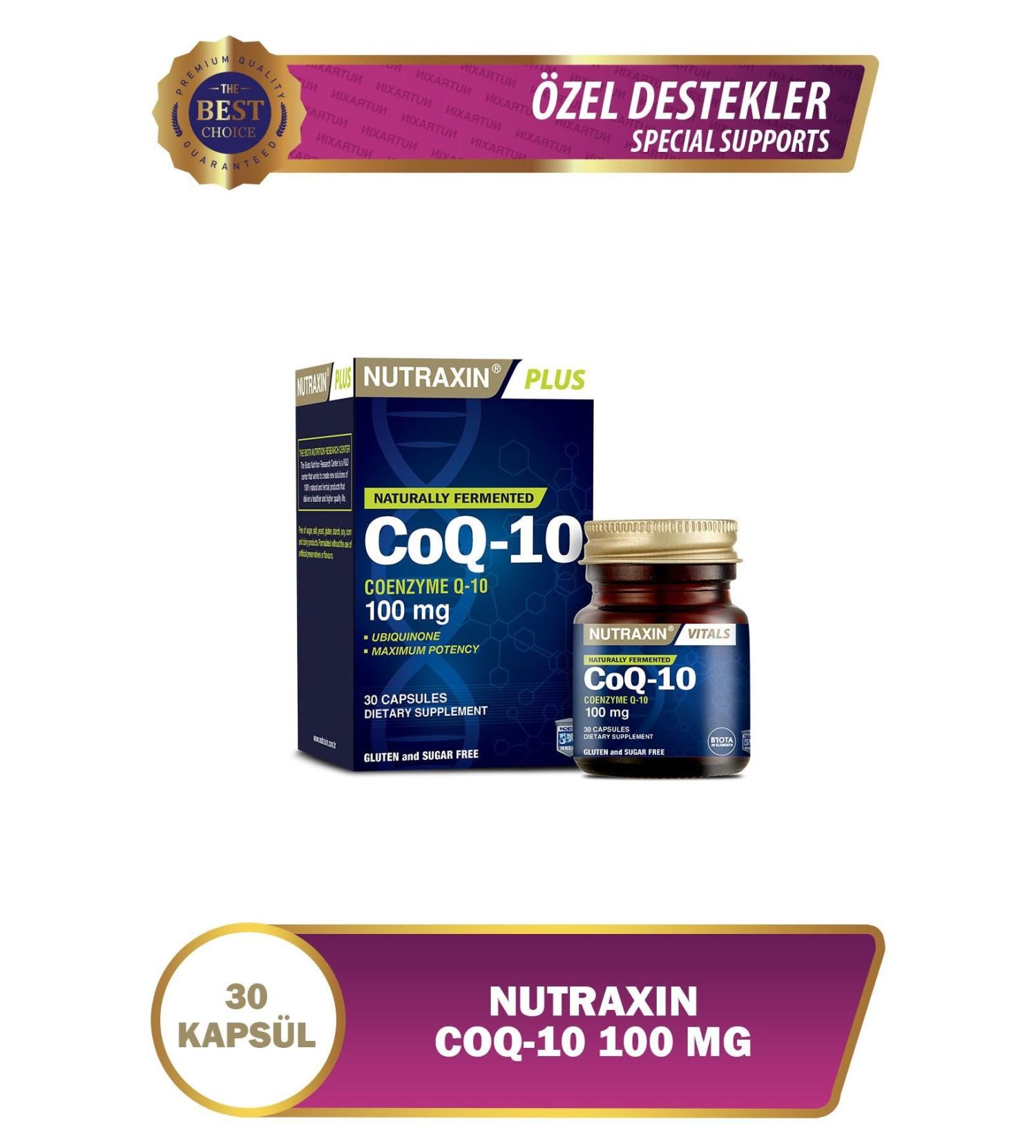 Nutraxin Coq-10 Food Supplement 30 Softgels - Coenzyme Q10 - Buy Online on GoSupps.com