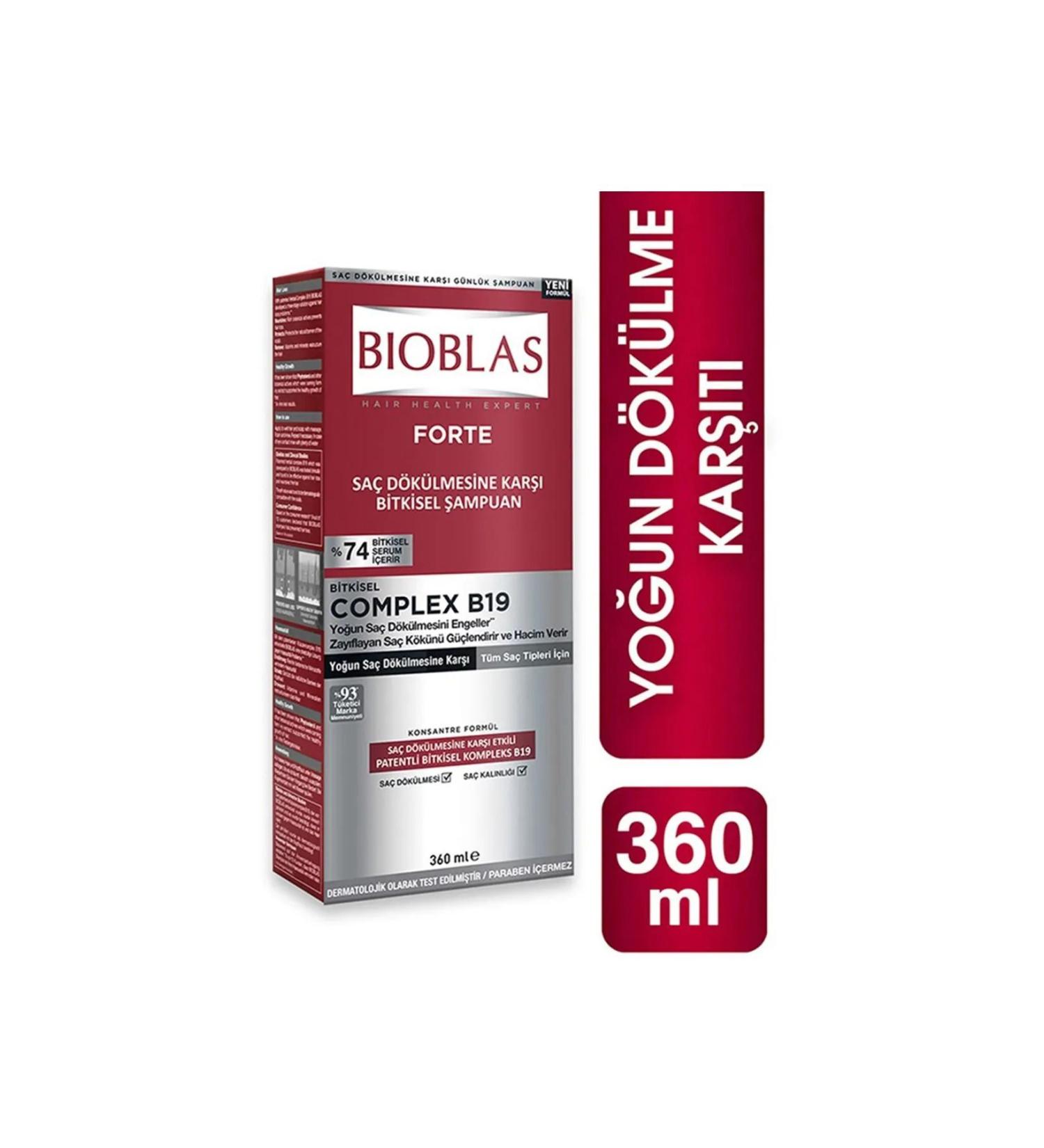 Bioblas Forte Herbal Intensive Anti-Hair Loss Herbal Shampoo 6 Pcs - Buy Online on GoSupps.com